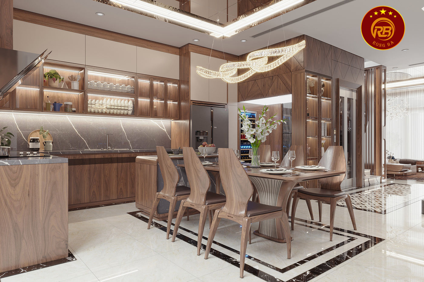 tủ bếp gỗ óc chó tại bắc kạn 1