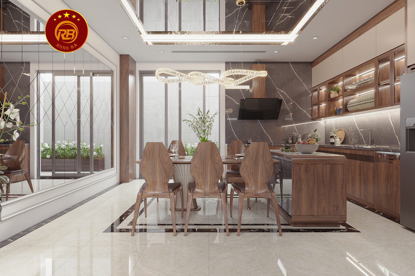 tủ bếp gỗ óc chó tại bắc kạn 3