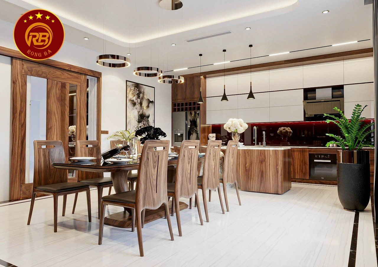 bàn ăn gỗ óc chó tại Kiên Giang