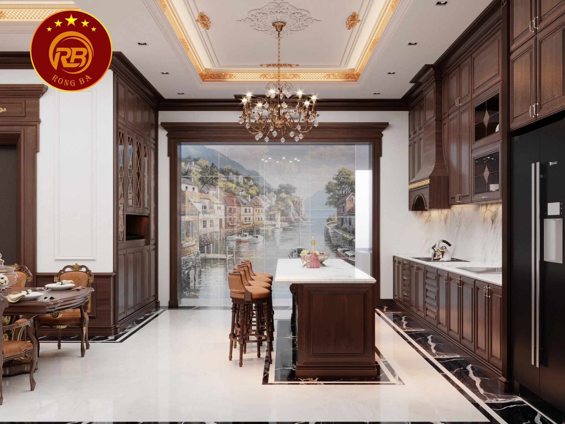 bàn ghế ăn gỗ óc chó tại Sơn La