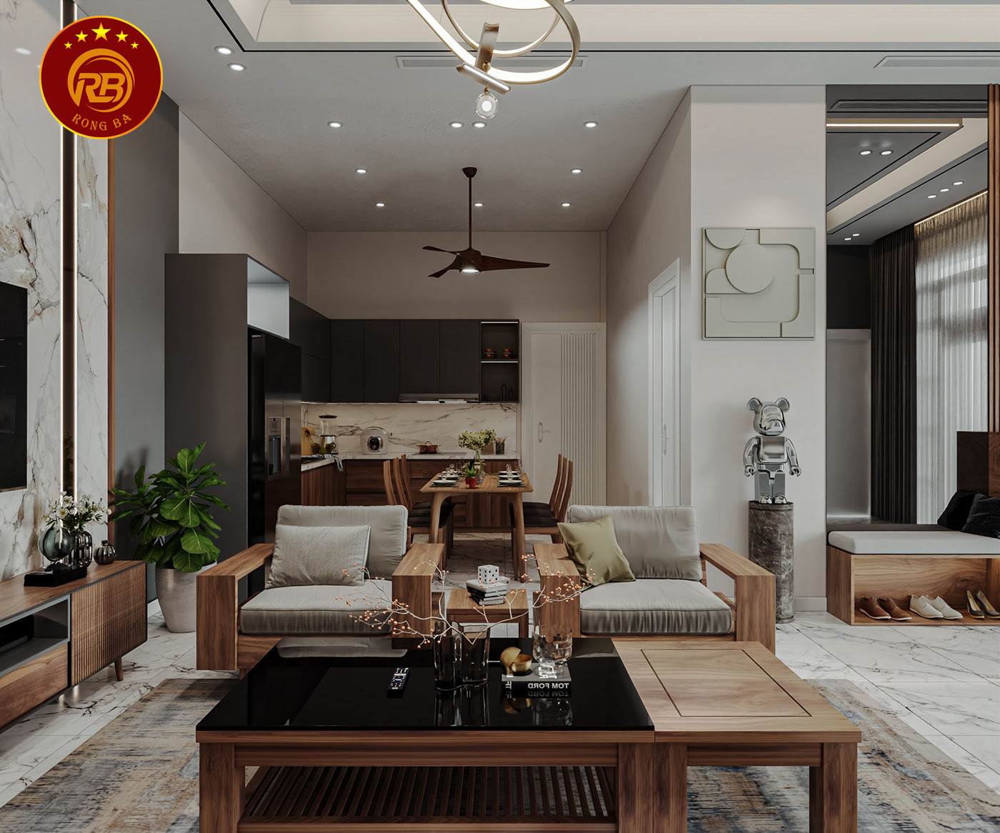 bàn ghế gỗ óc chó cao cấp 5