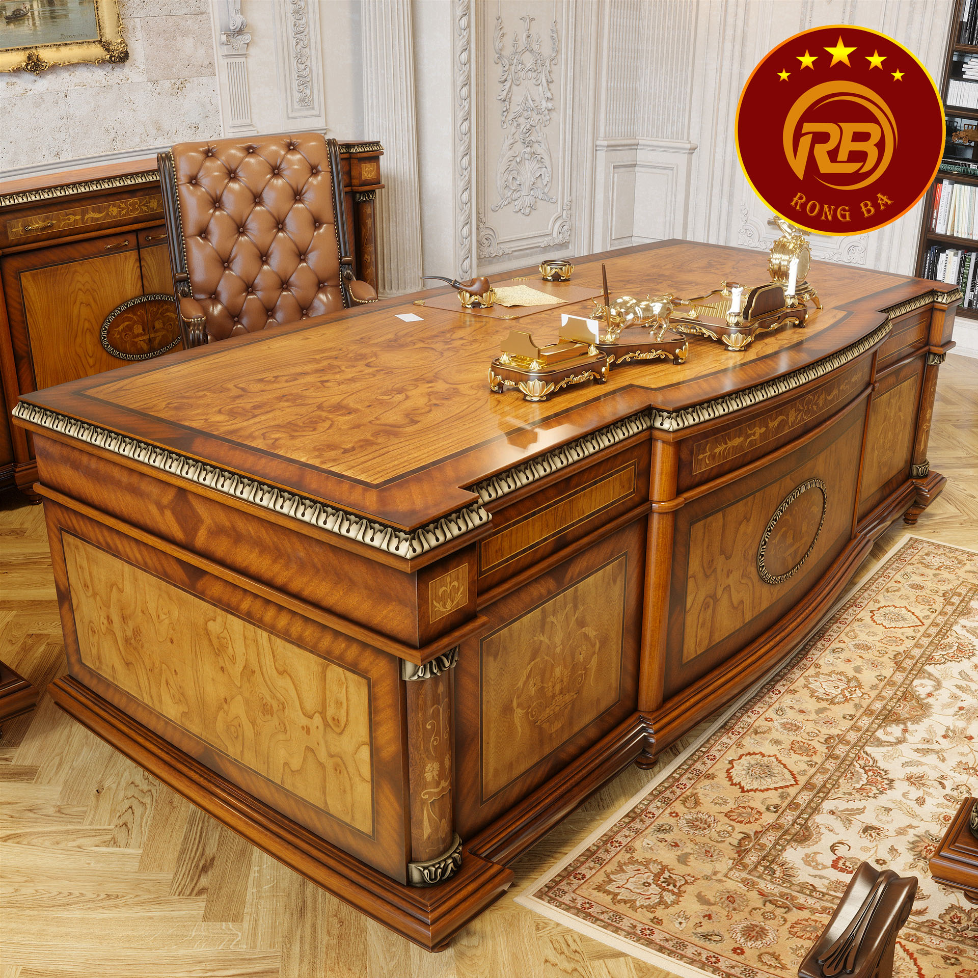 Bàn giám đốc gỗ óc chó tại Vĩnh Long