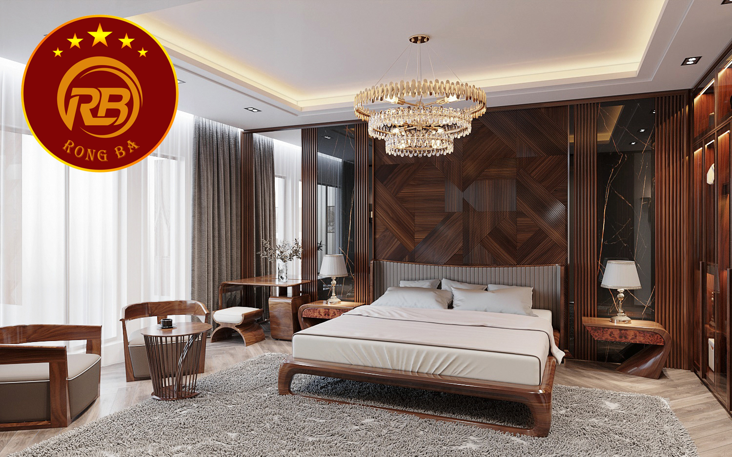 bàn trang điểm gỗ óc chó tại ninh bình