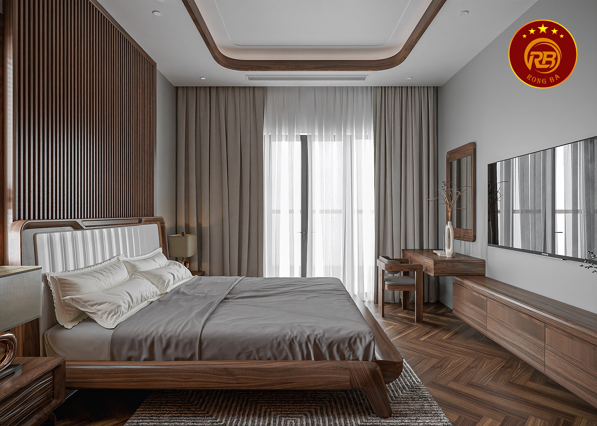 bàn trang điểm gỗ óc chó tại trà vinh