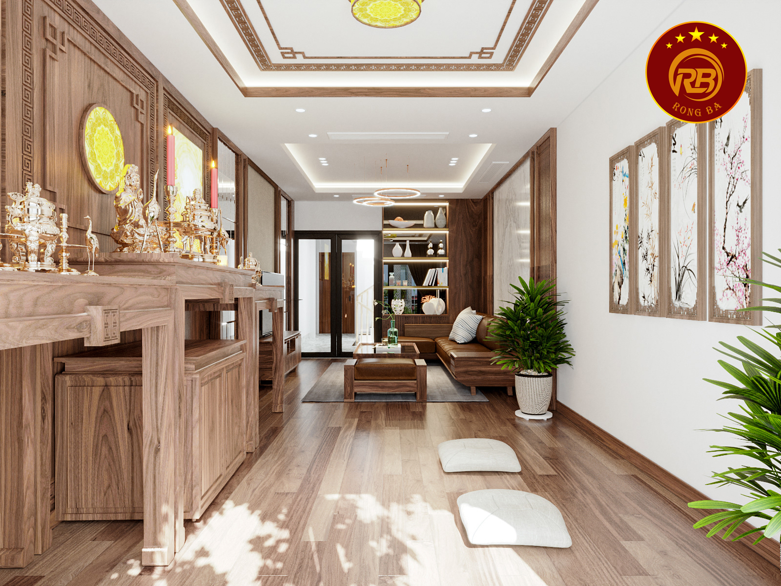 Báo giá thi công nội thất gỗ óc chó 10