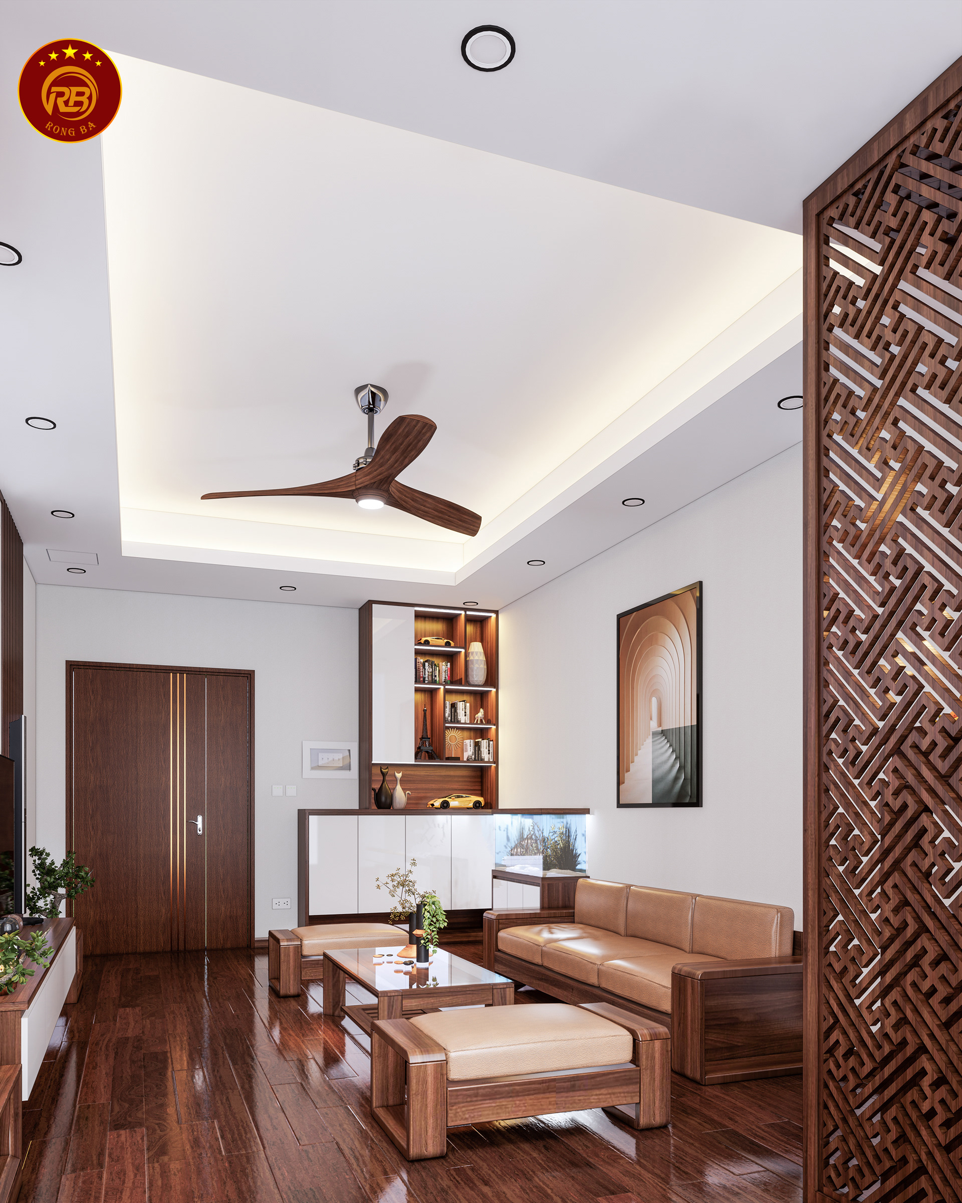 Báo giá thi công nội thất gỗ óc chó 2