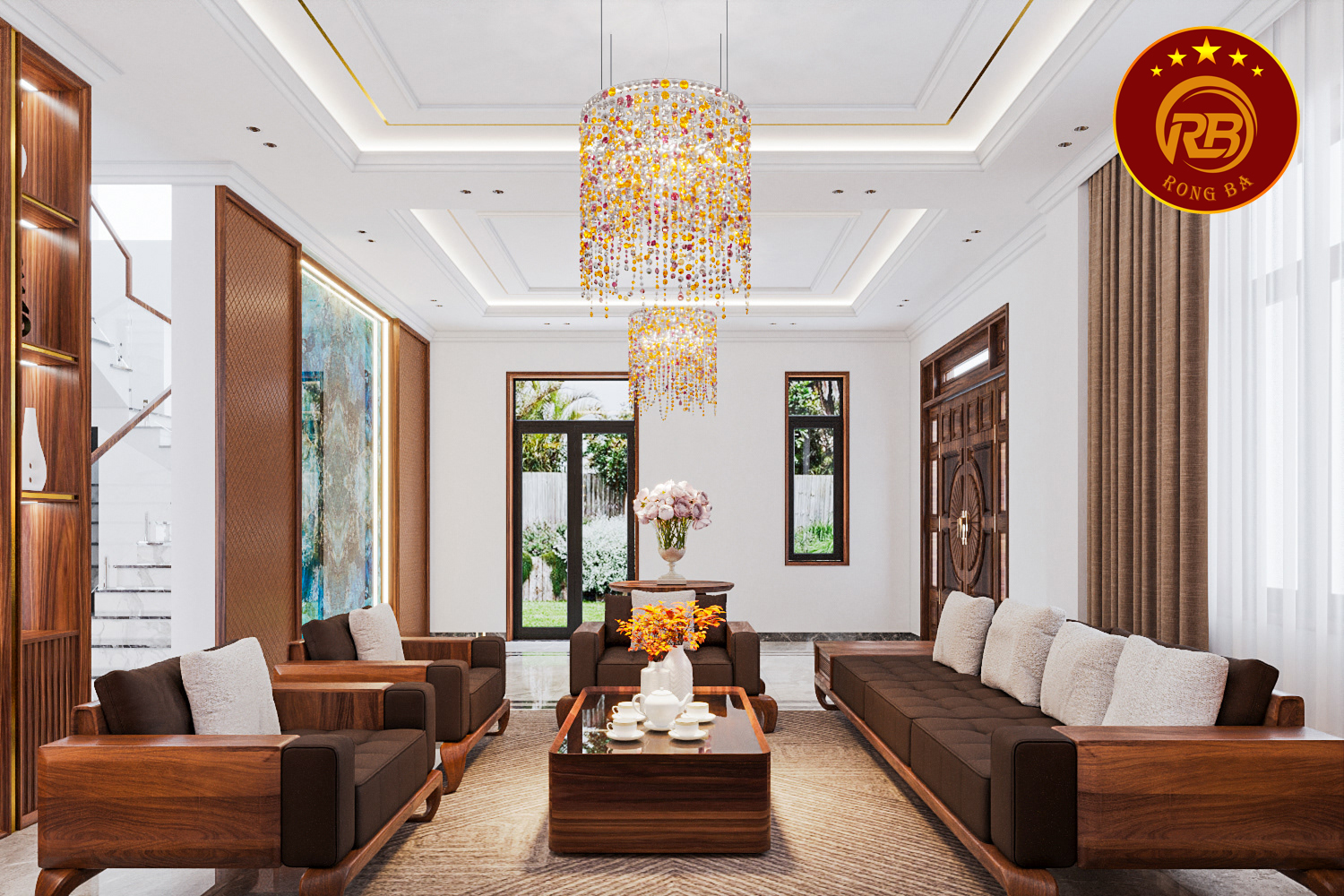 Báo giá thi công nội thất gỗ óc chó 8