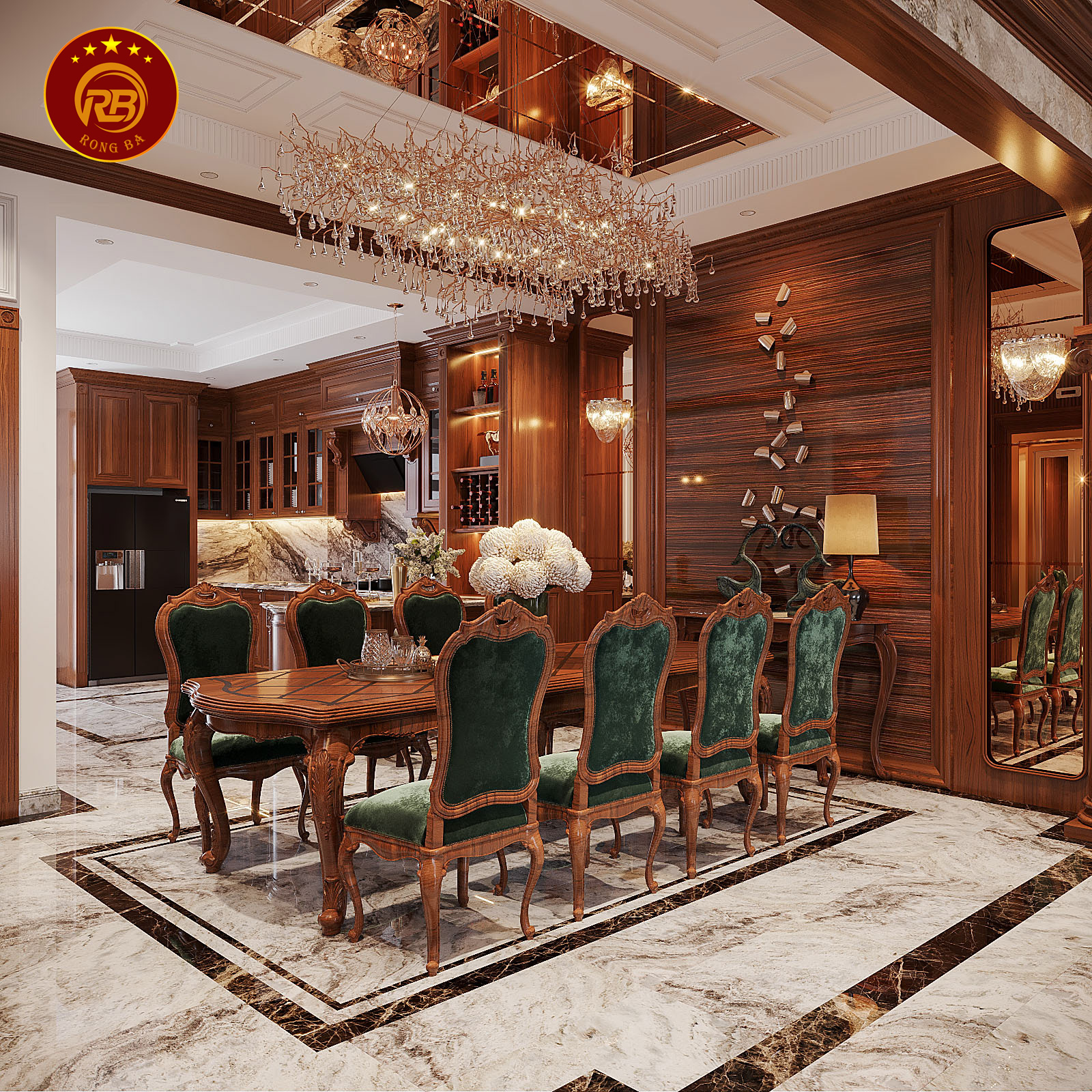 thiết kế nội thất biệt thự cổ điển 1