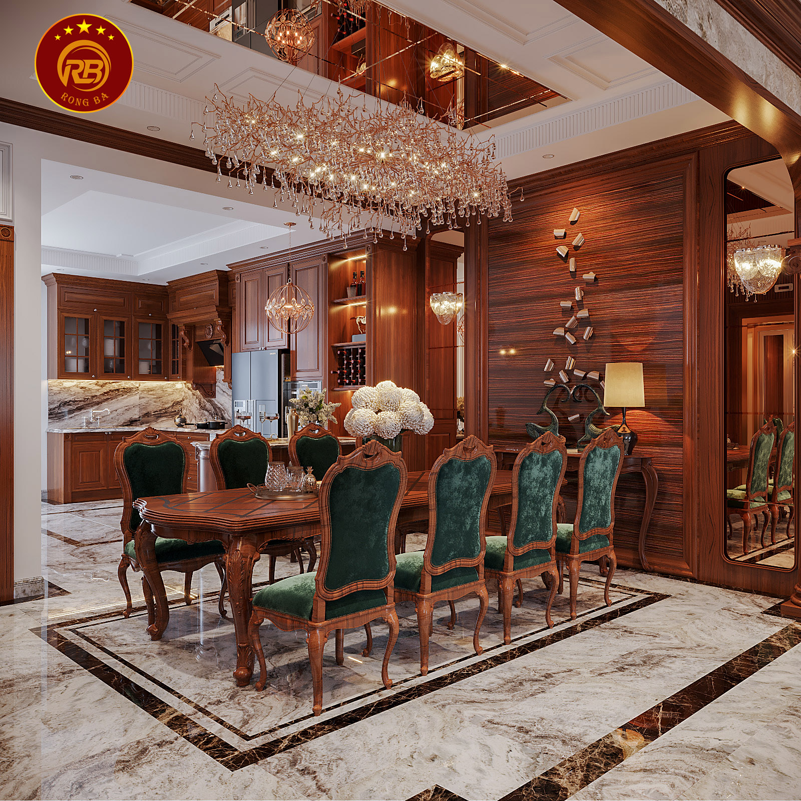thiết kế nội thất biệt thự cổ điển 8