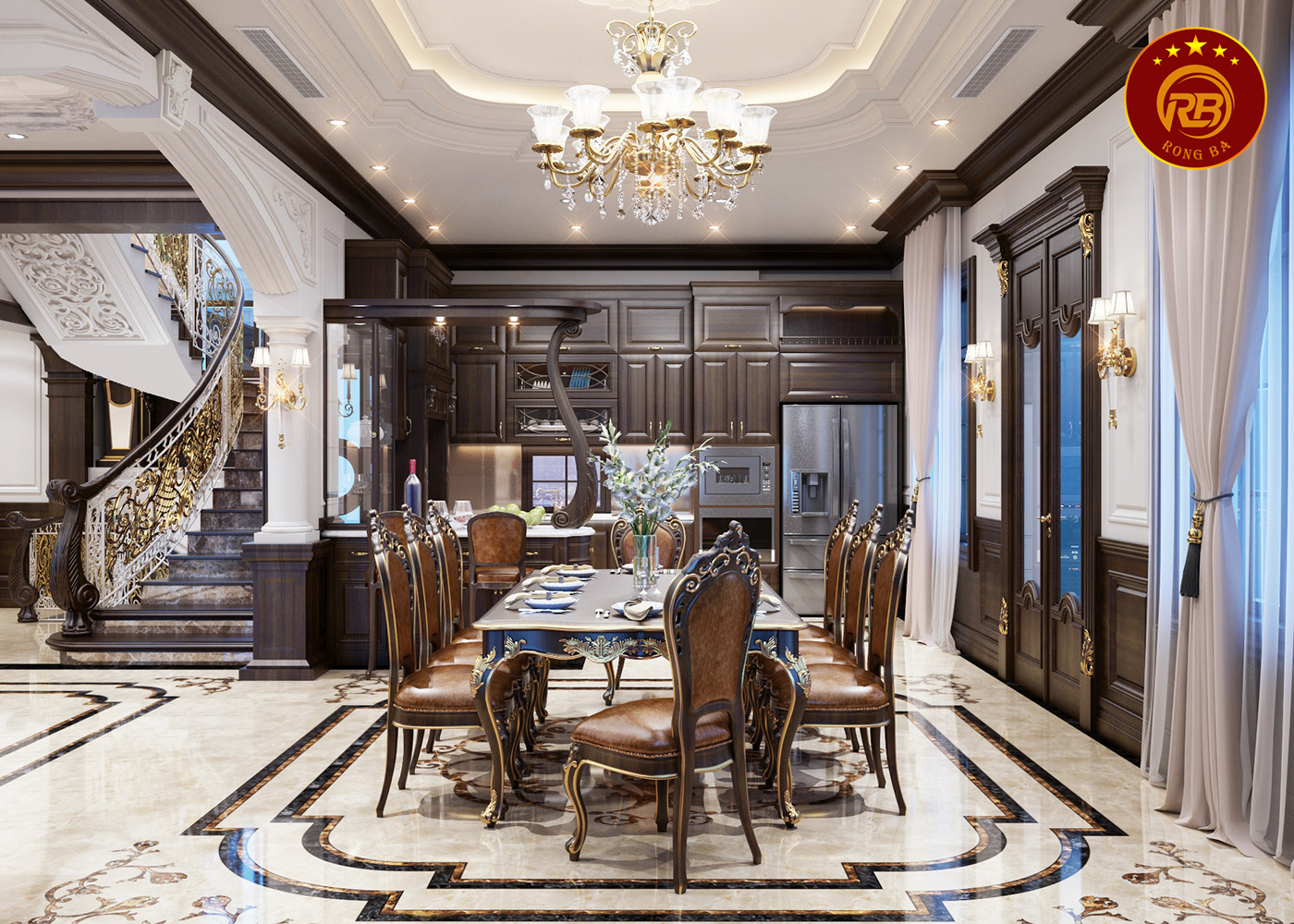thiết kế nội thất biệt thự pháp 16
