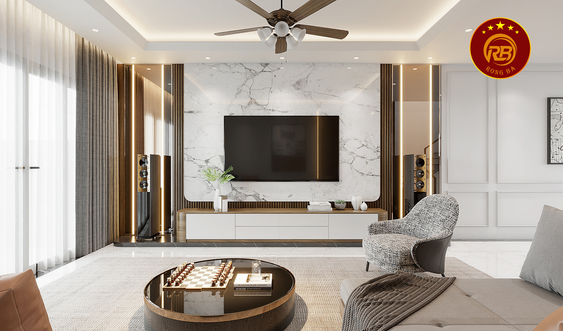 thiết kế nội thất nhà phố hiện đại 5