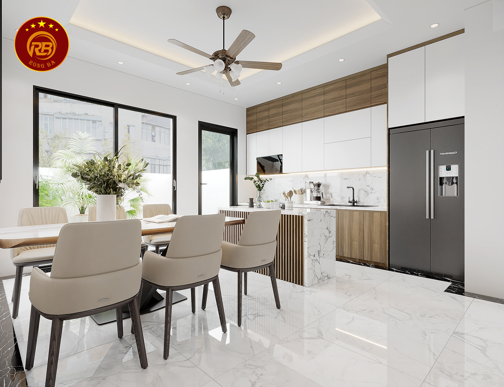 thiết kế nội thất nhà phố hiện đại 7