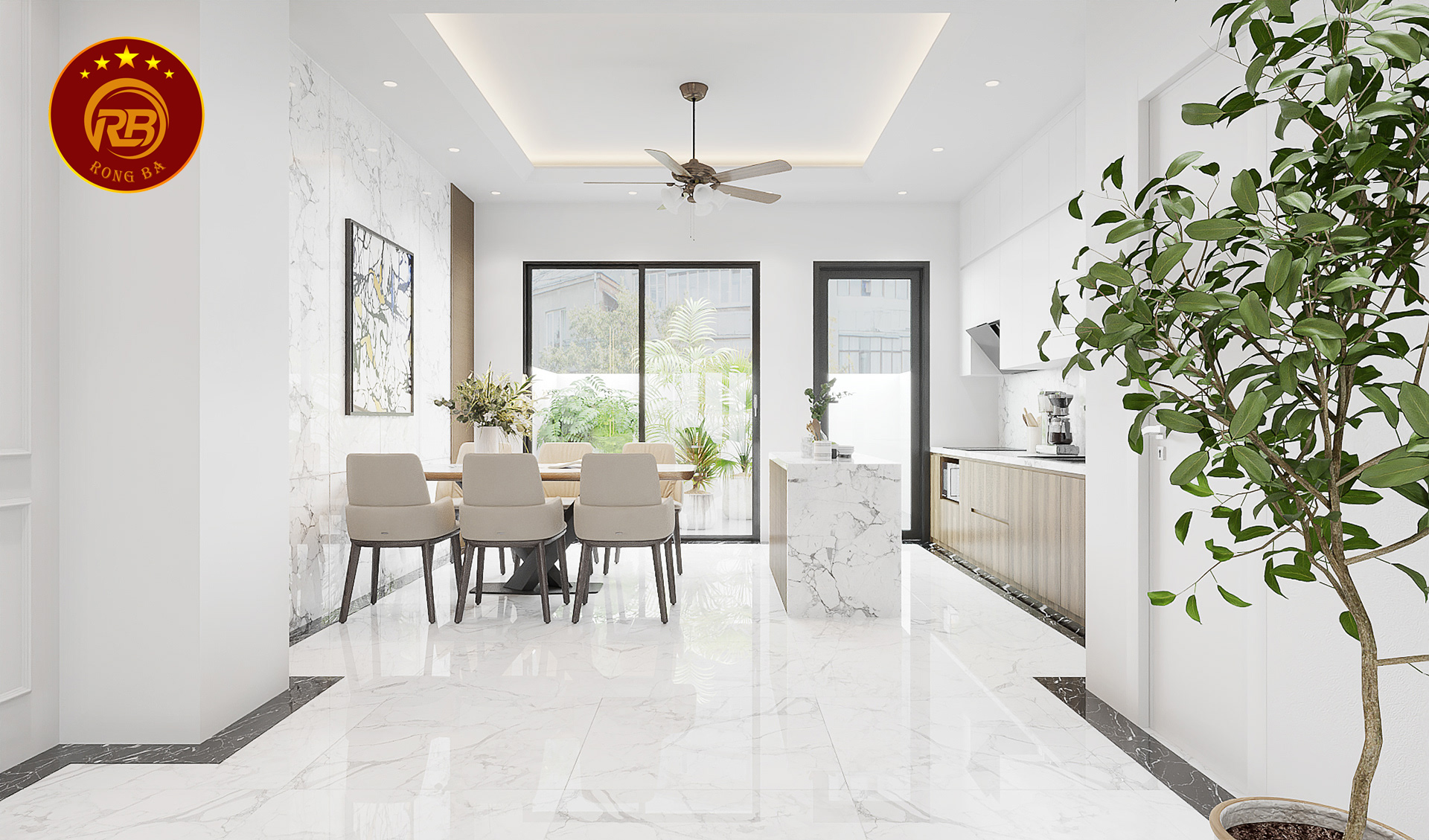 thiết kế nội thất nhà phố hiện đại 8
