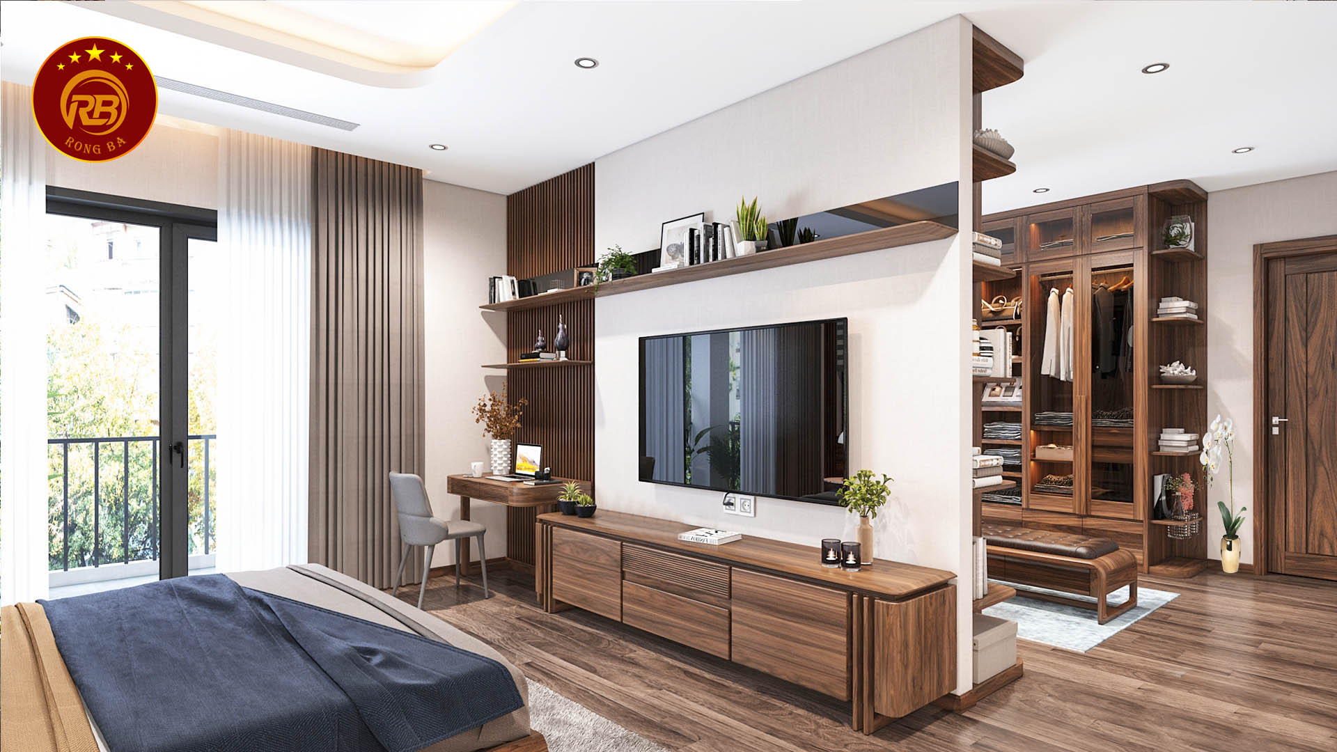 kệ tivi gỗ óc chó tại Khánh Hòa
