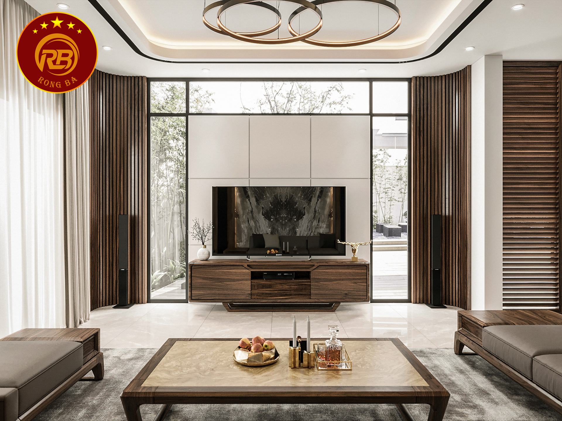 kệ tivi gỗ óc chó tại Quảng Bình
