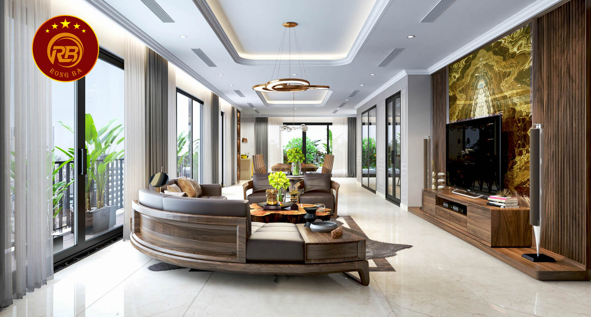 kệ tivi gỗ óc chó tại Tây Ninh