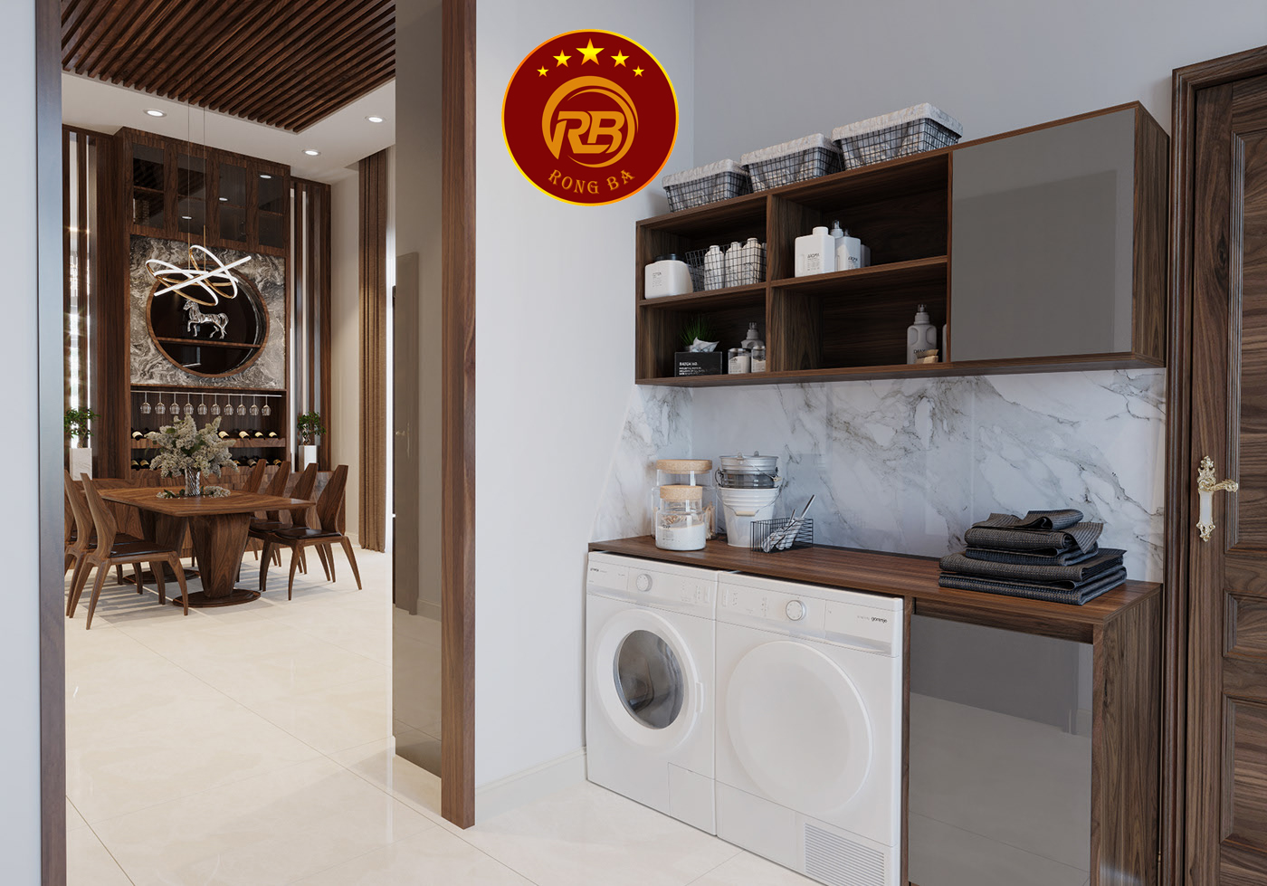 phòng bếp gỗ óc chó tại bình định 5