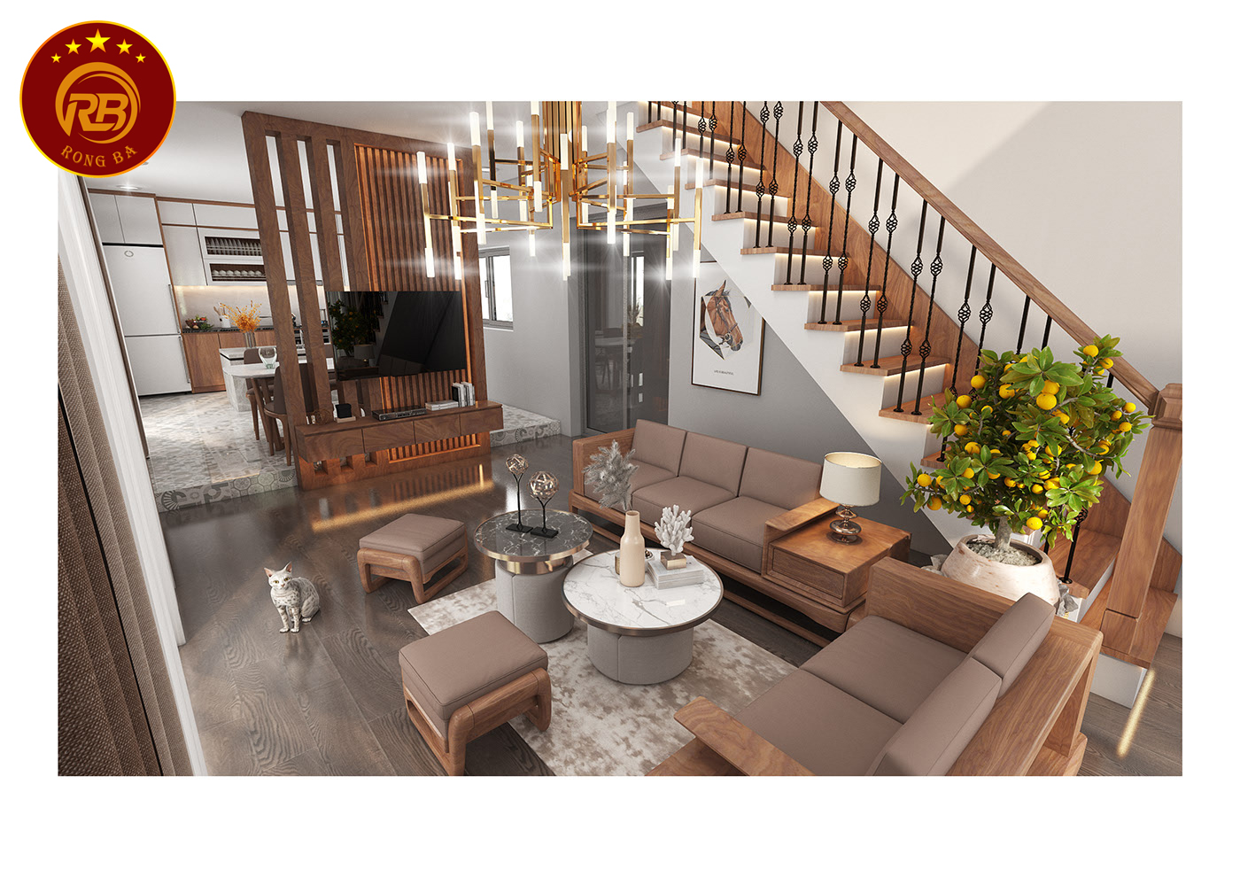sofa gỗ óc chó tại nam định
