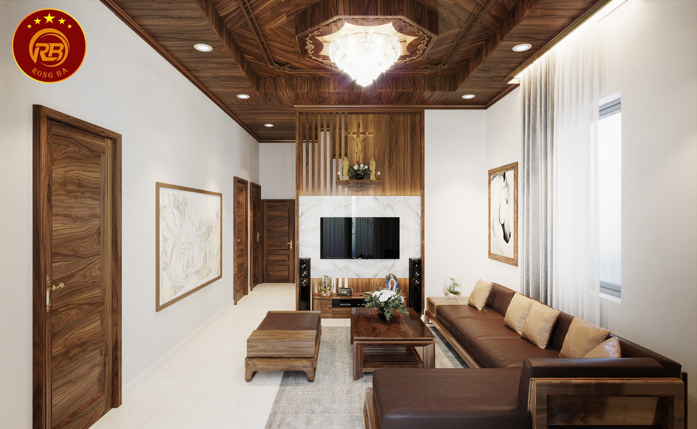 sofa gỗ óc chó tại ninh bình 1