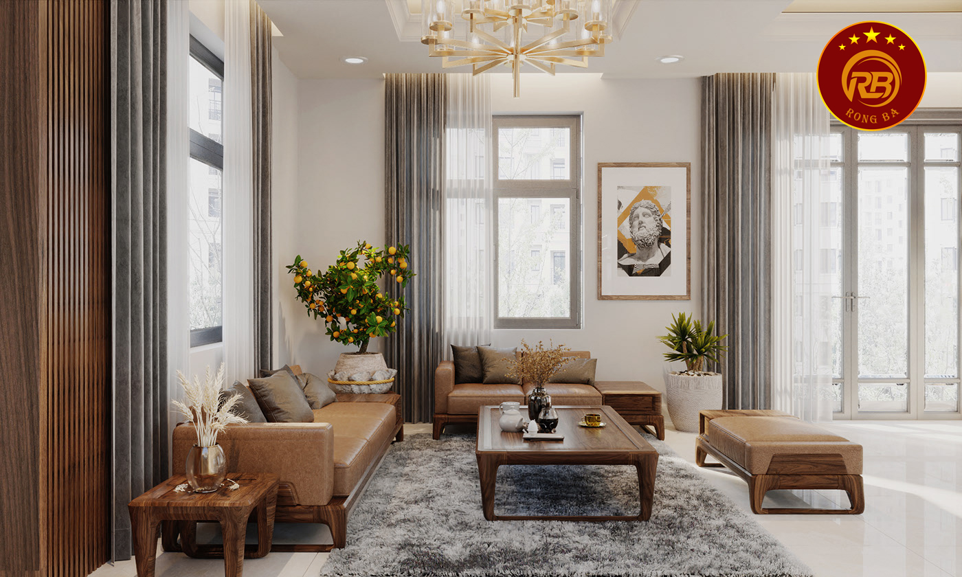 sofa gỗ óc chó tại quảng nam 1