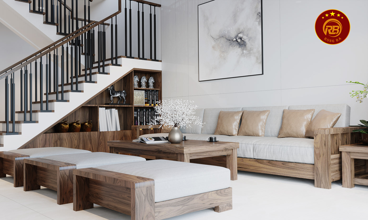 sofa gỗ óc chó tại quảng ngãi 1