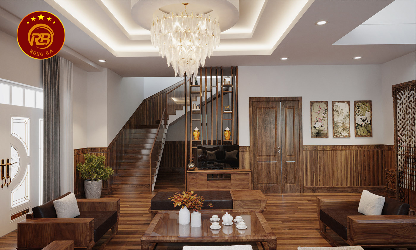 sofa gỗ óc chó tại quảng ninh 1