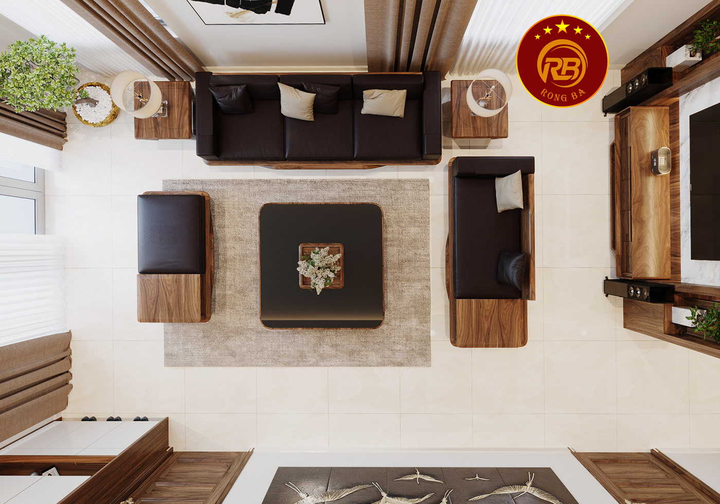 sofa gỗ óc chó tại quảng trị 2