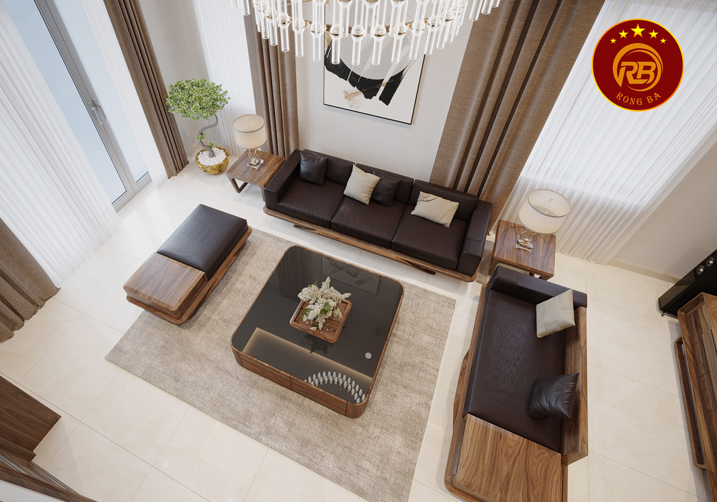 sofa gỗ óc chó tại quảng trị 3