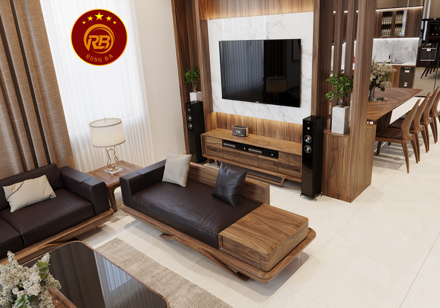 sofa gỗ óc chó tại quảng trị 5