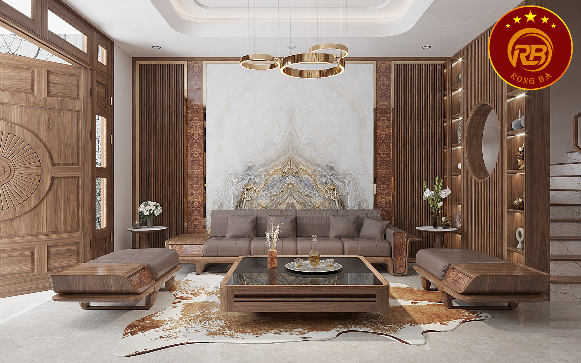 Thi công nội thất gỗ óc chó tại Thanh Hóa