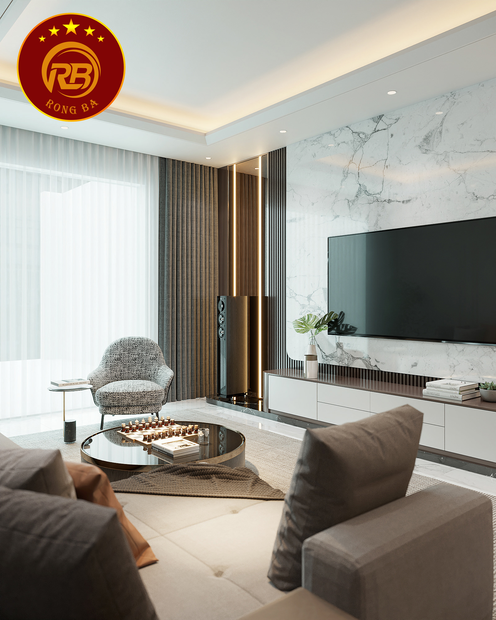 thiết kế nội thất biệt thự luxury 3