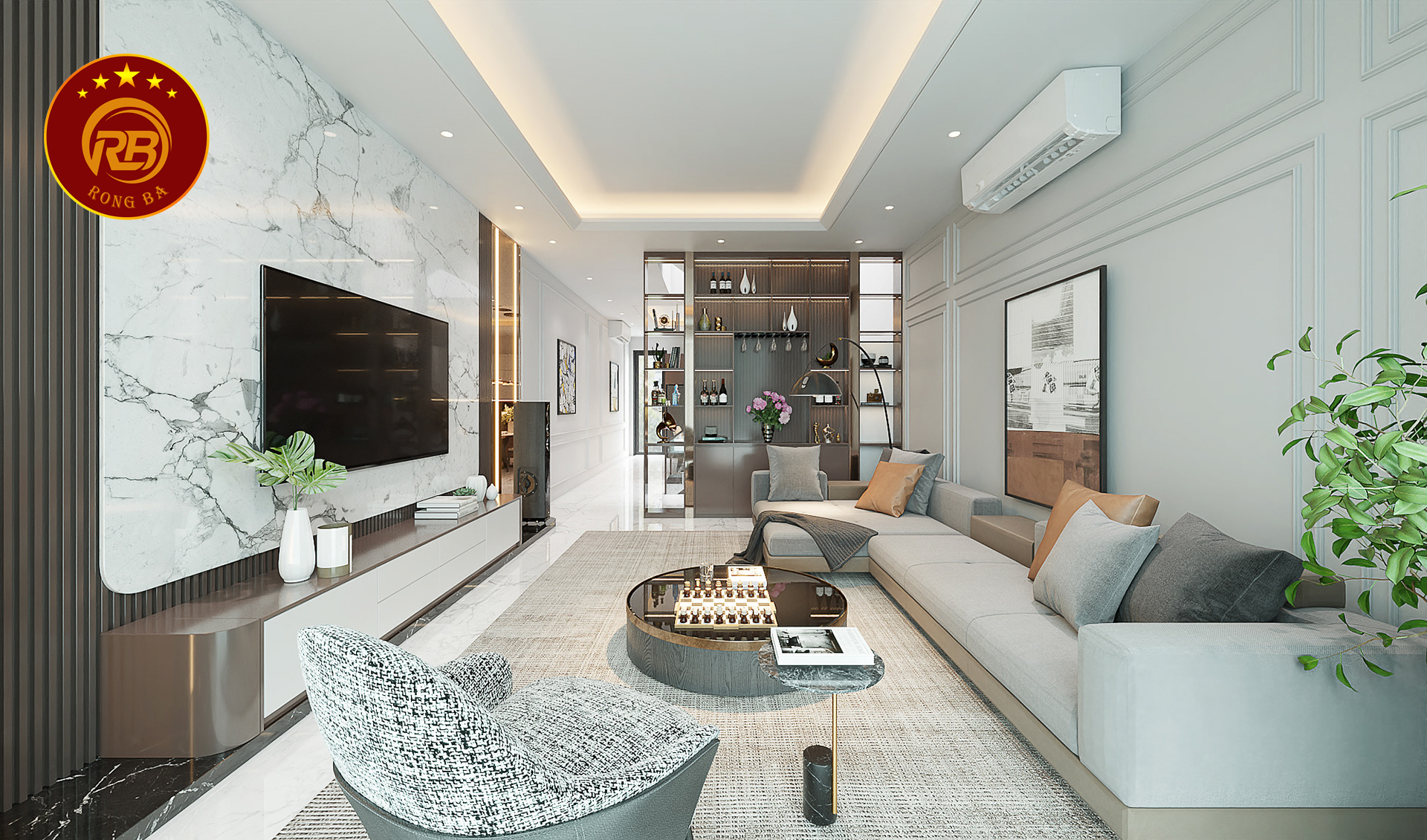 thiết kế nội thất biệt thự luxury