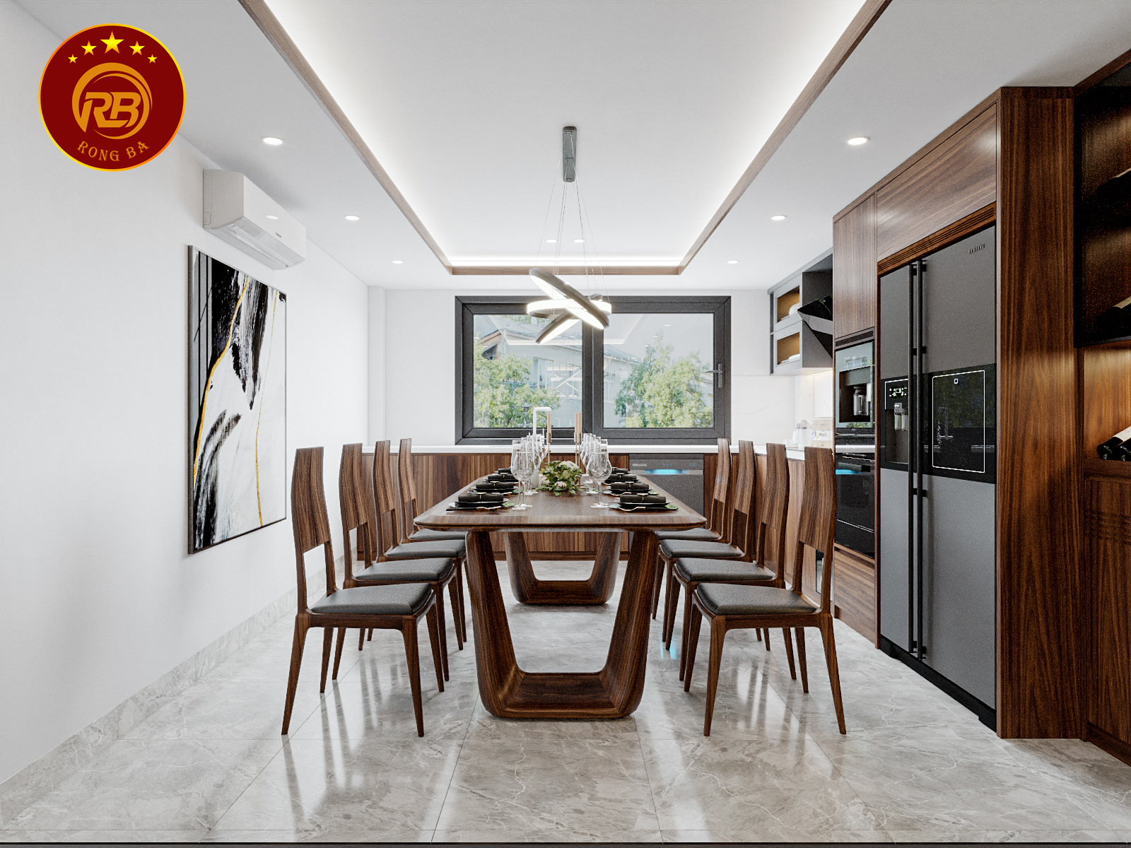 thiết kế nội thất biệt thự sang trọng