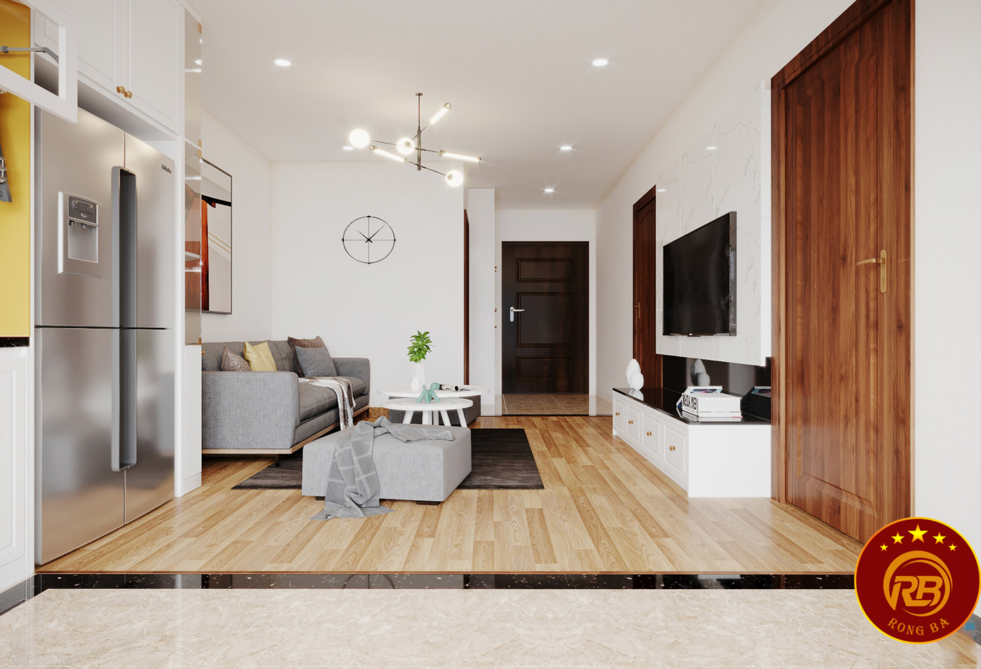 thiết kế nội thất chung cư tối giản