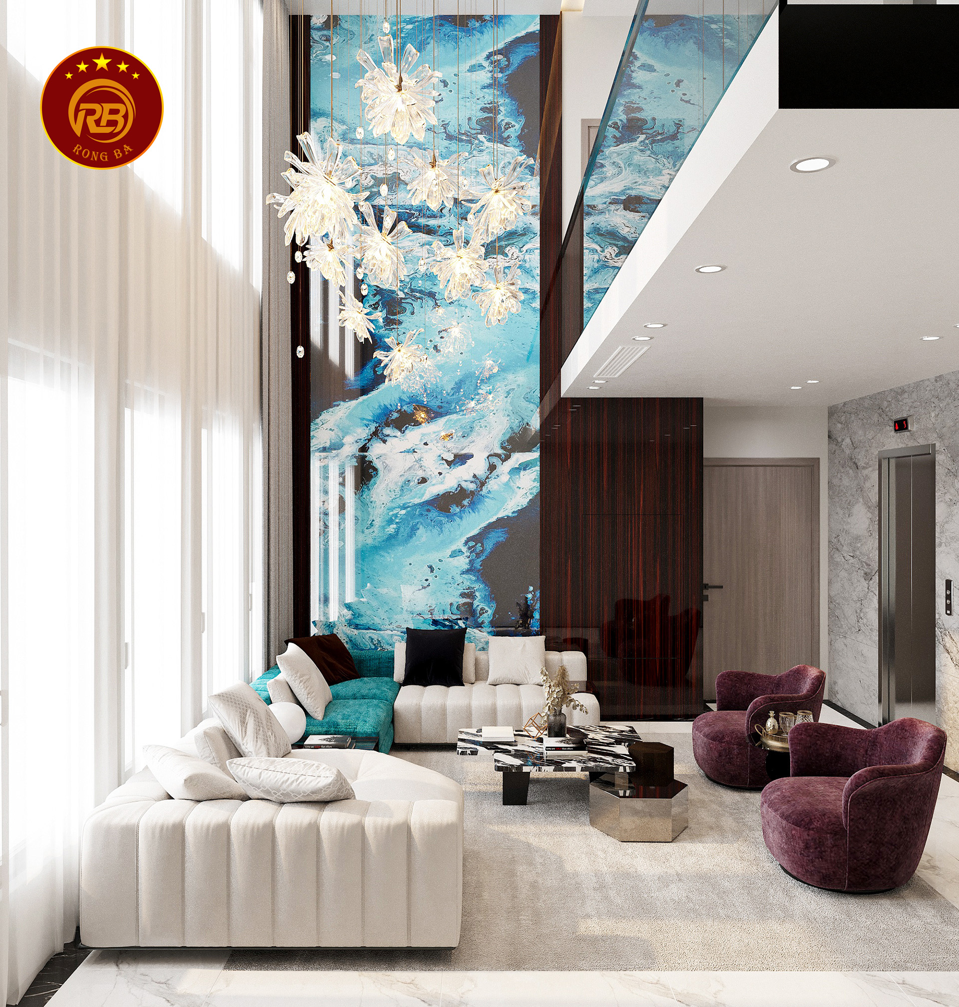 thiết kế nội thất phòng khách hiện đại
