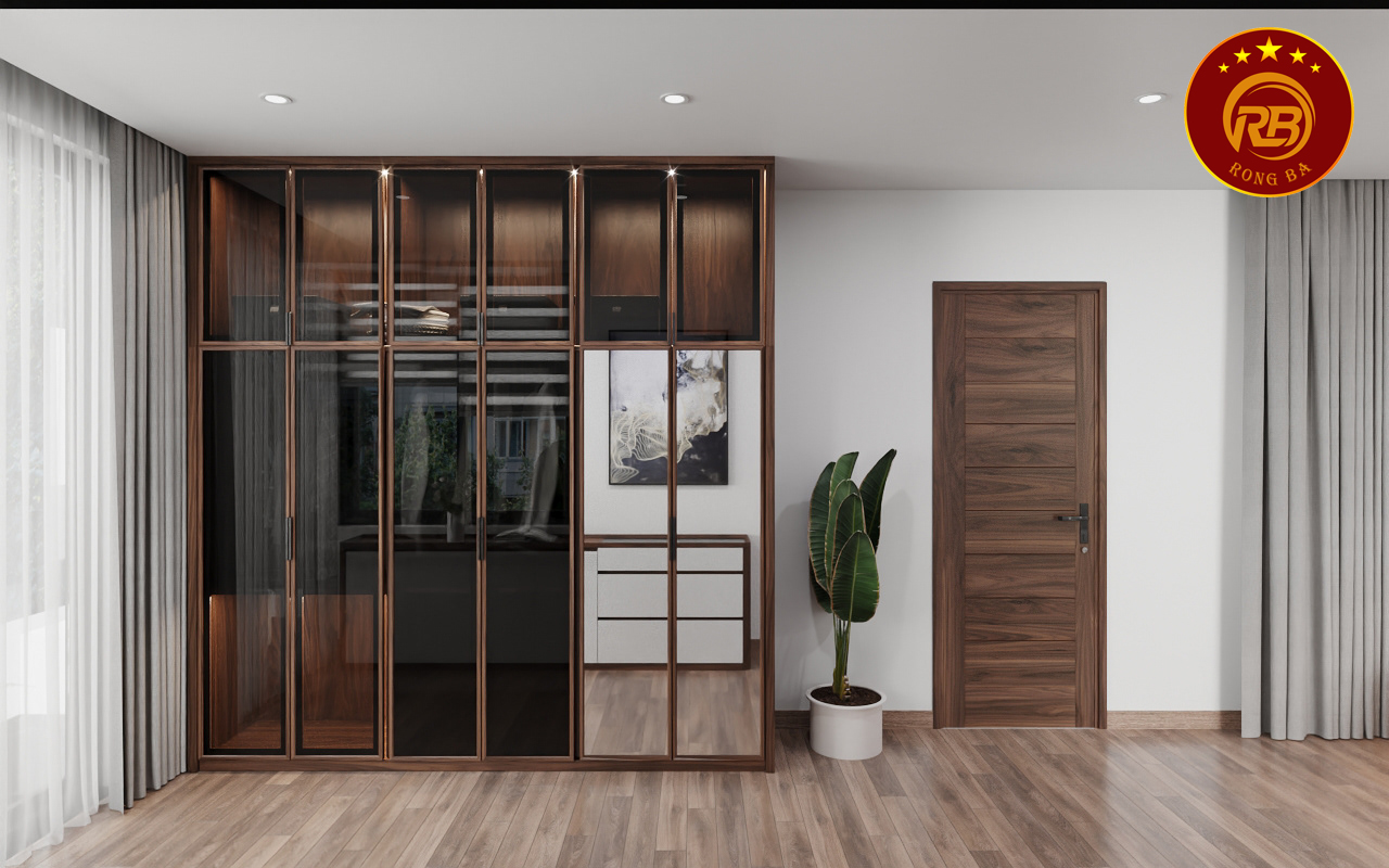 Tủ quần áo gỗ óc chó tại Lai Châu