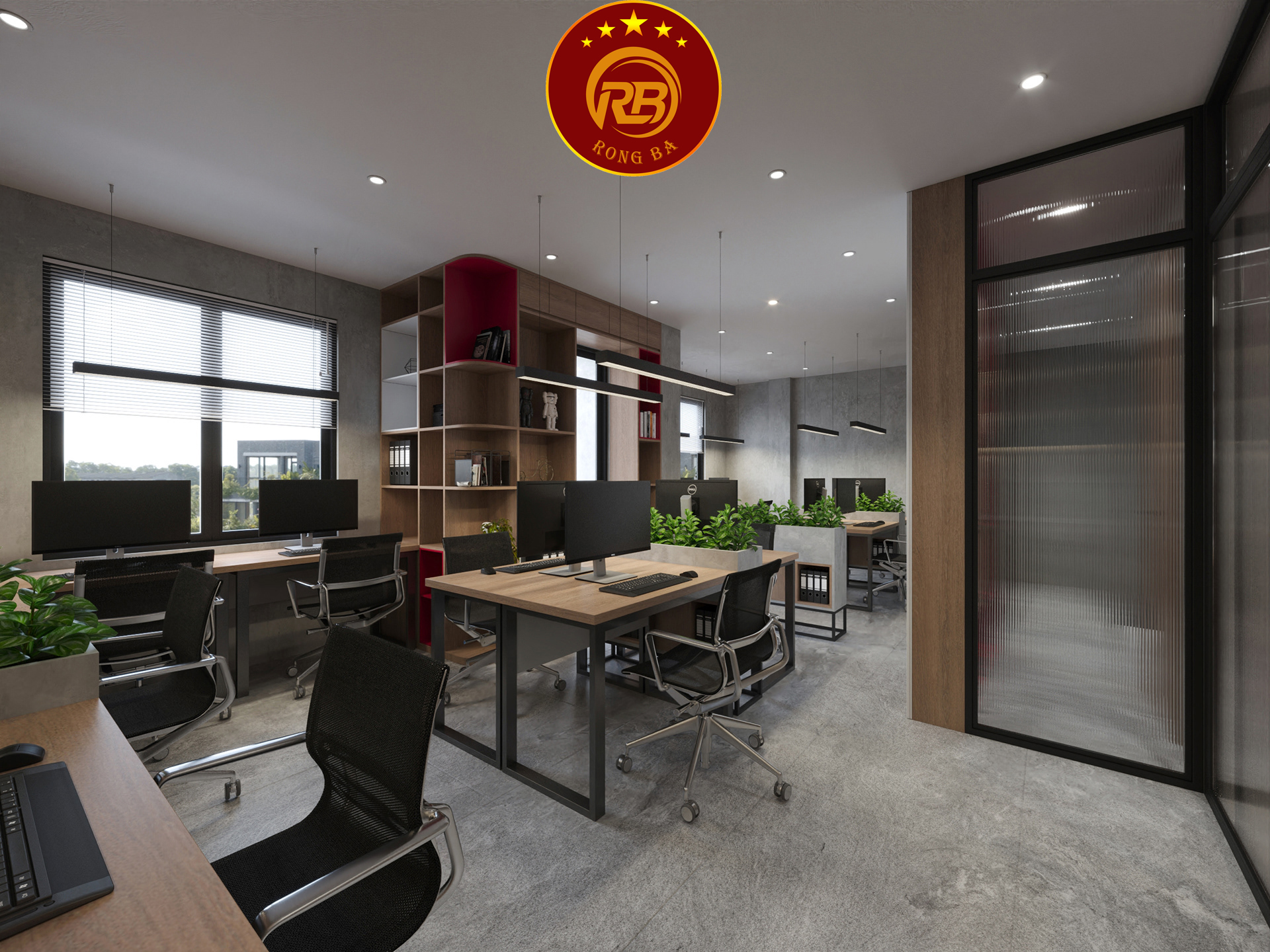 thiết kế văn phòng làm việc hiện đại 5
