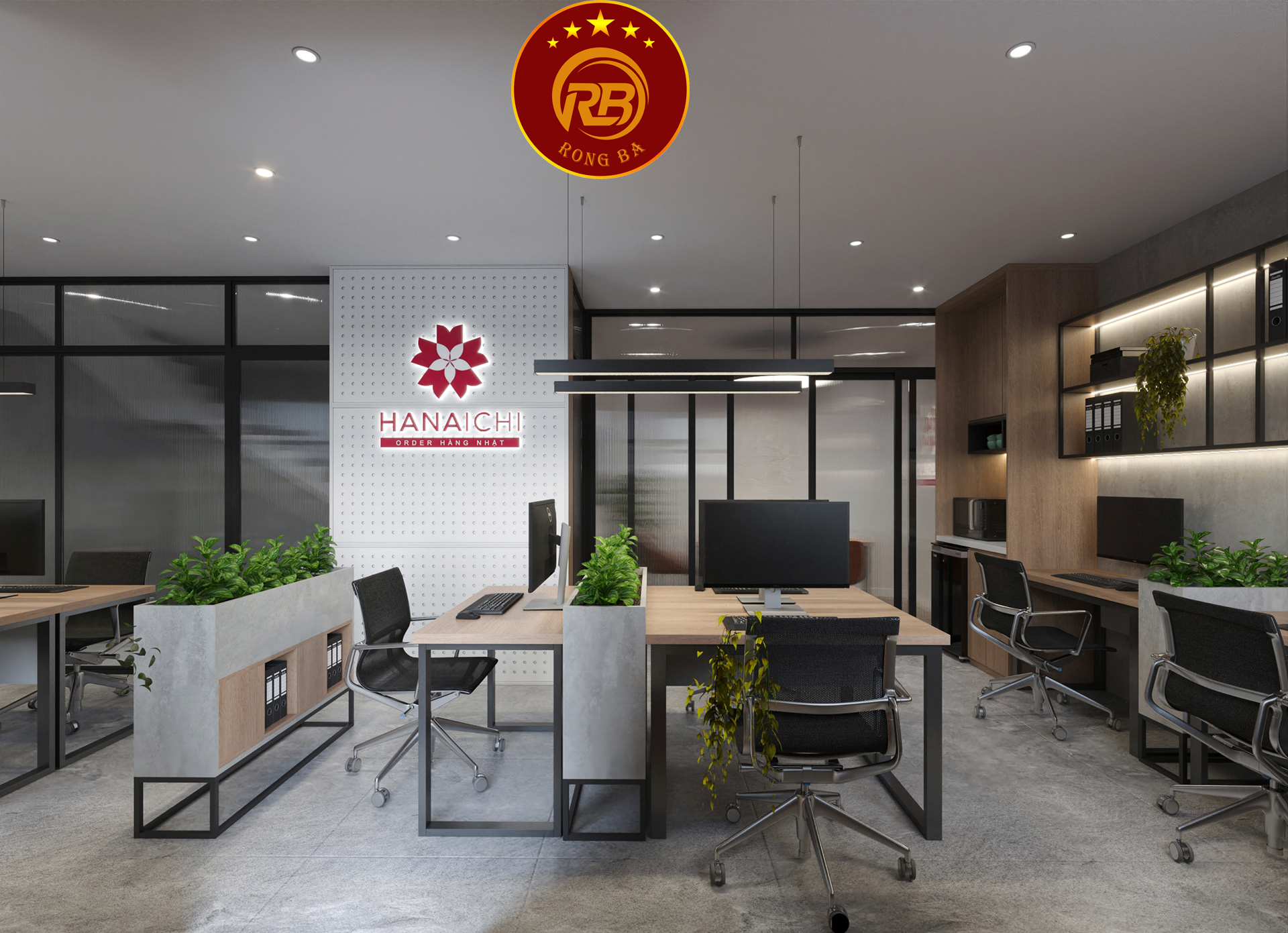 thiết kế văn phòng làm việc hiện đại 6