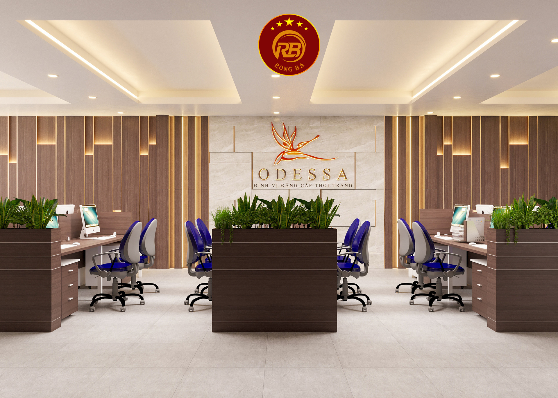 thiết kế văn phòng làm việc hiện đại