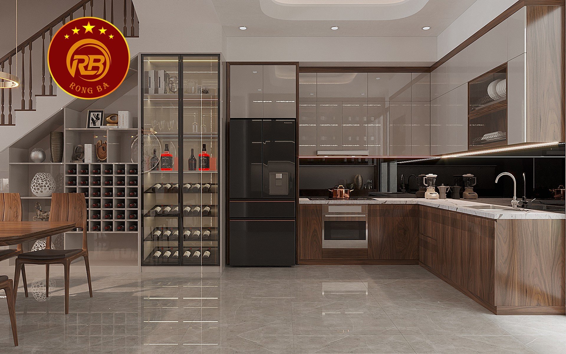 tủ bếp gỗ óc chó tại Bà Rịa Vũng Tàu