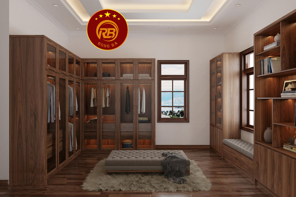 Tủ quần áo gỗ óc chó tại Bình Thuận