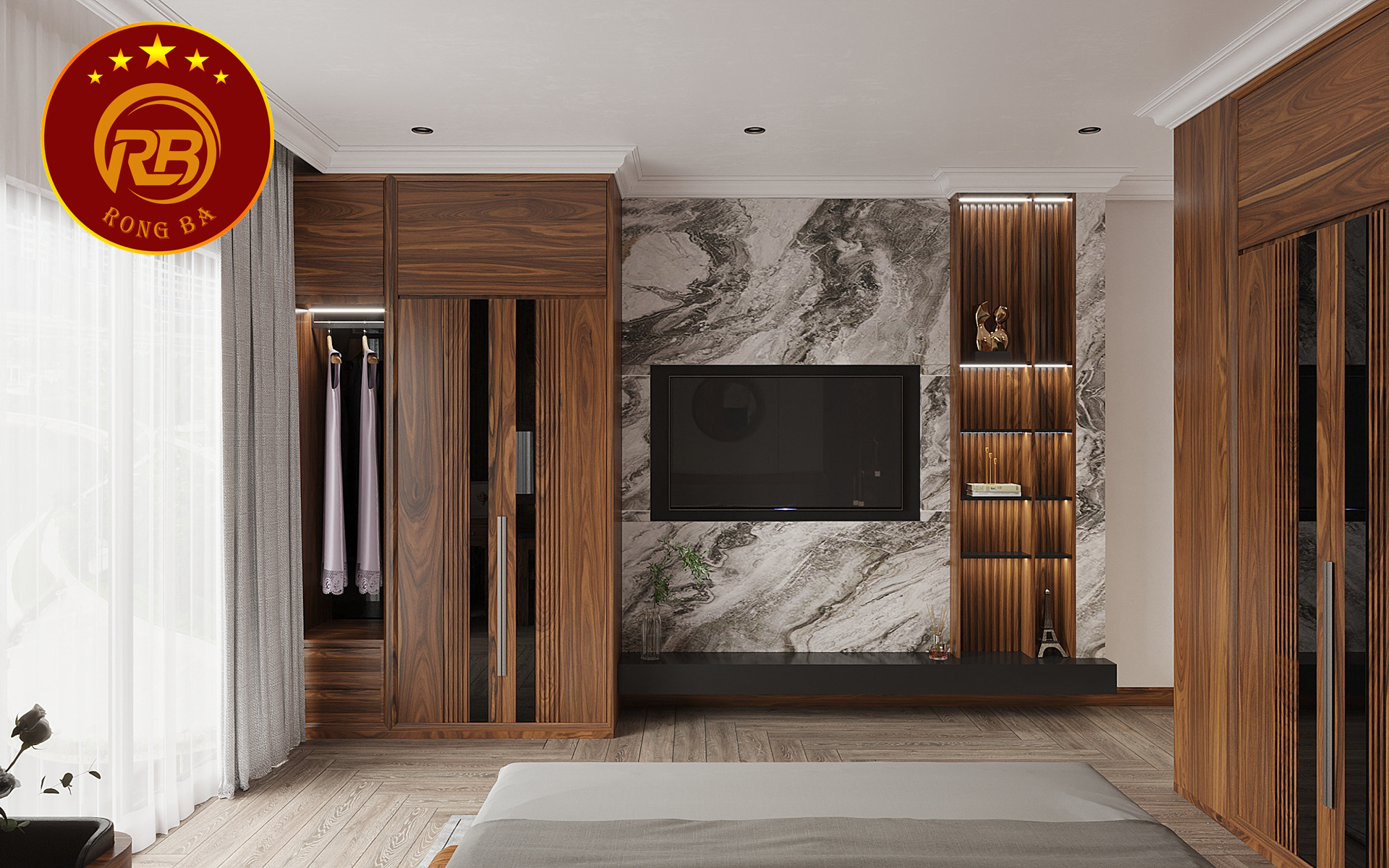 tủ quần áo gỗ óc chó tại Hà Giang