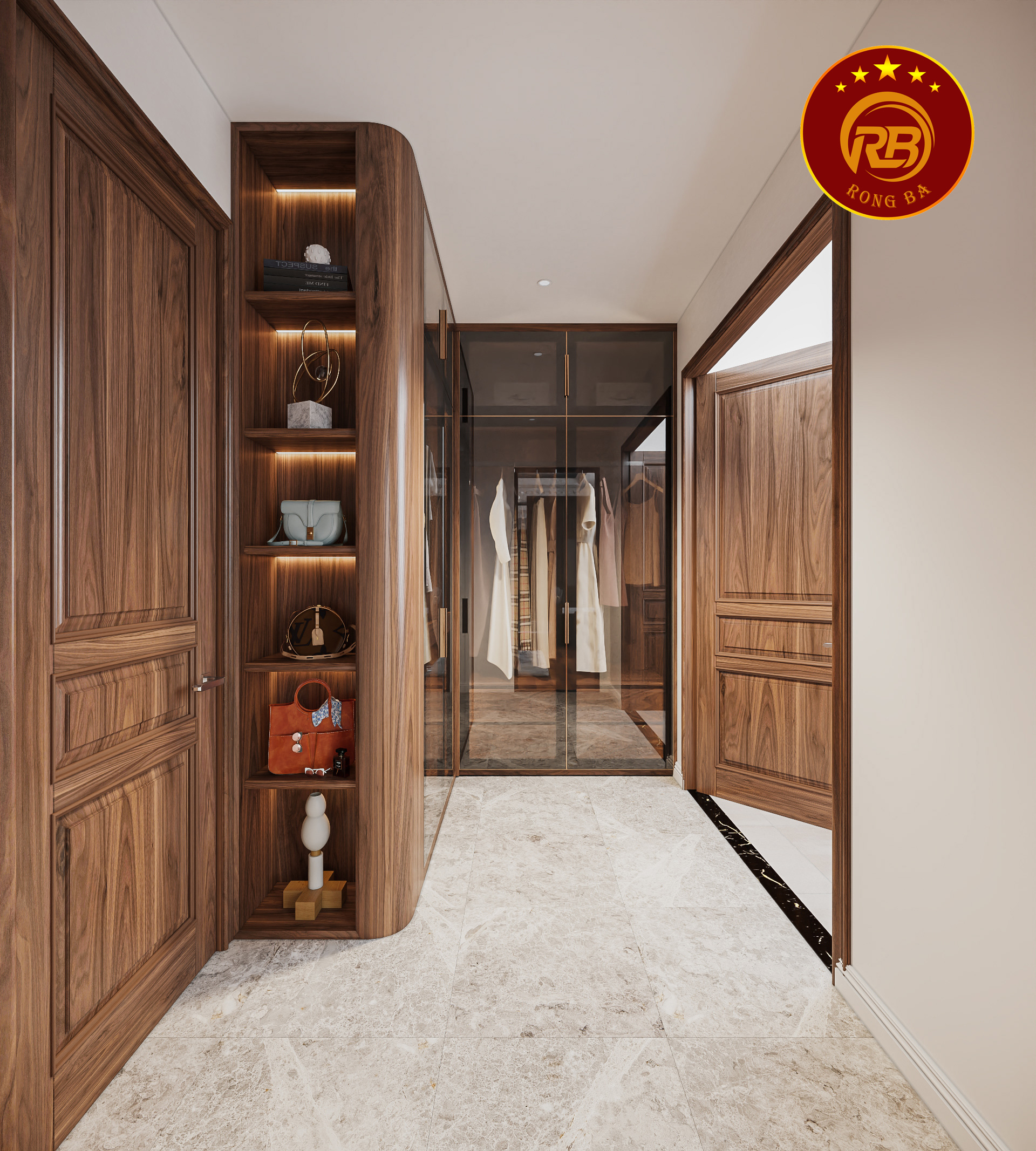 tủ quần áo gỗ óc chó tại Khánh Hòa