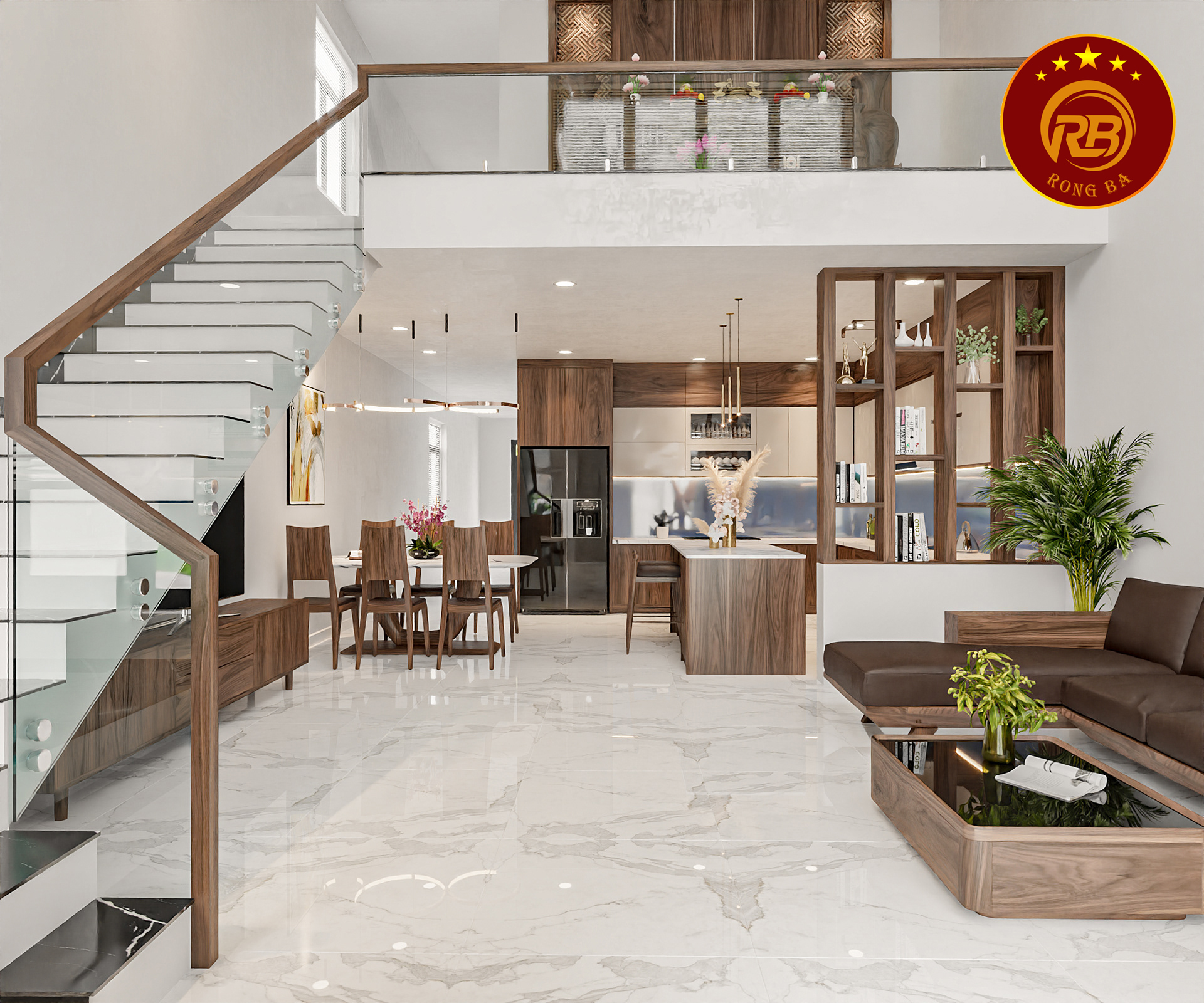 mẫu thiết kế nhà cấp 4 6x15m 3 phòng ngủ
