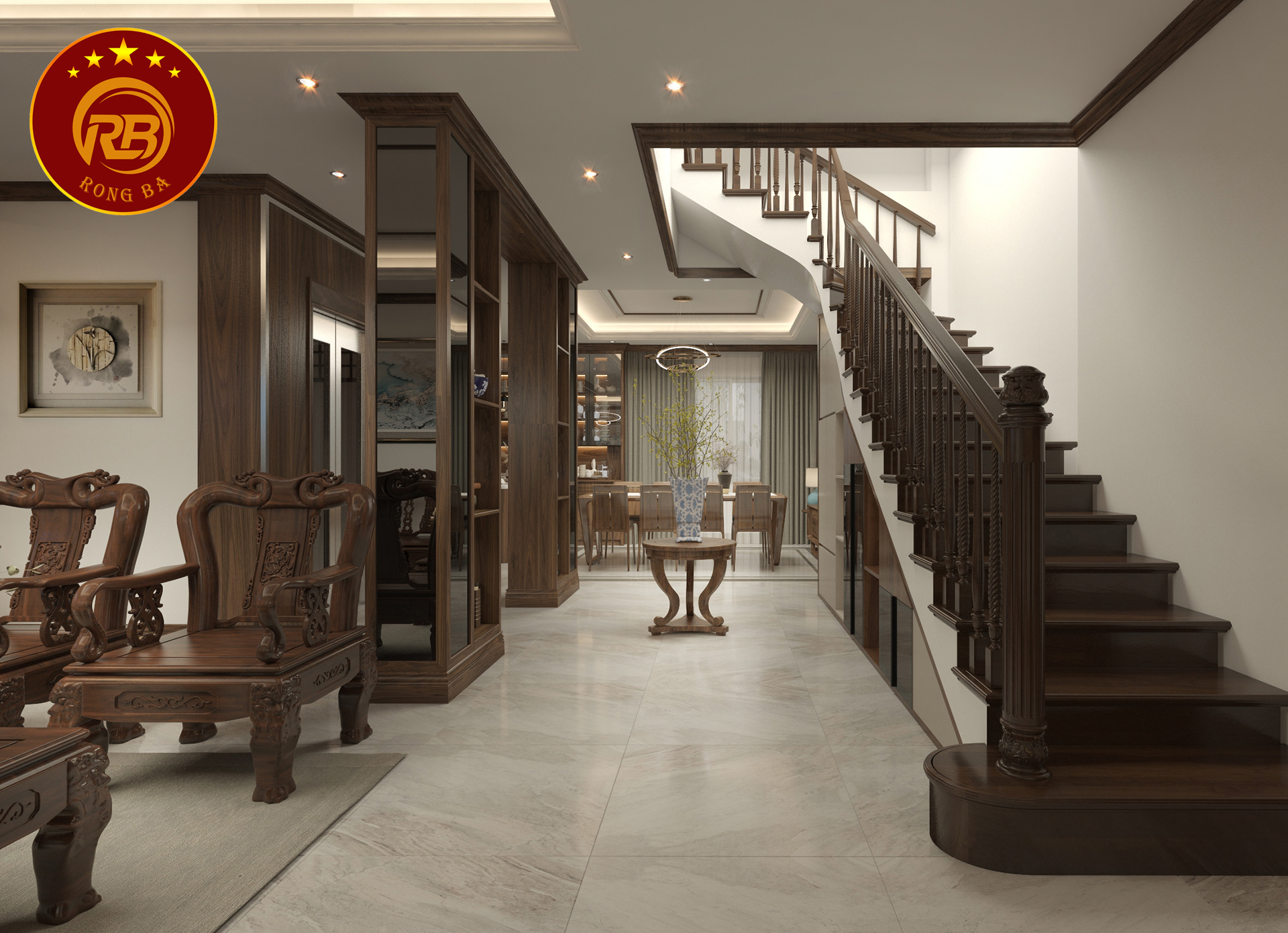 Bản vẽ thiết kế nhà ống 5x20m 1 tầng