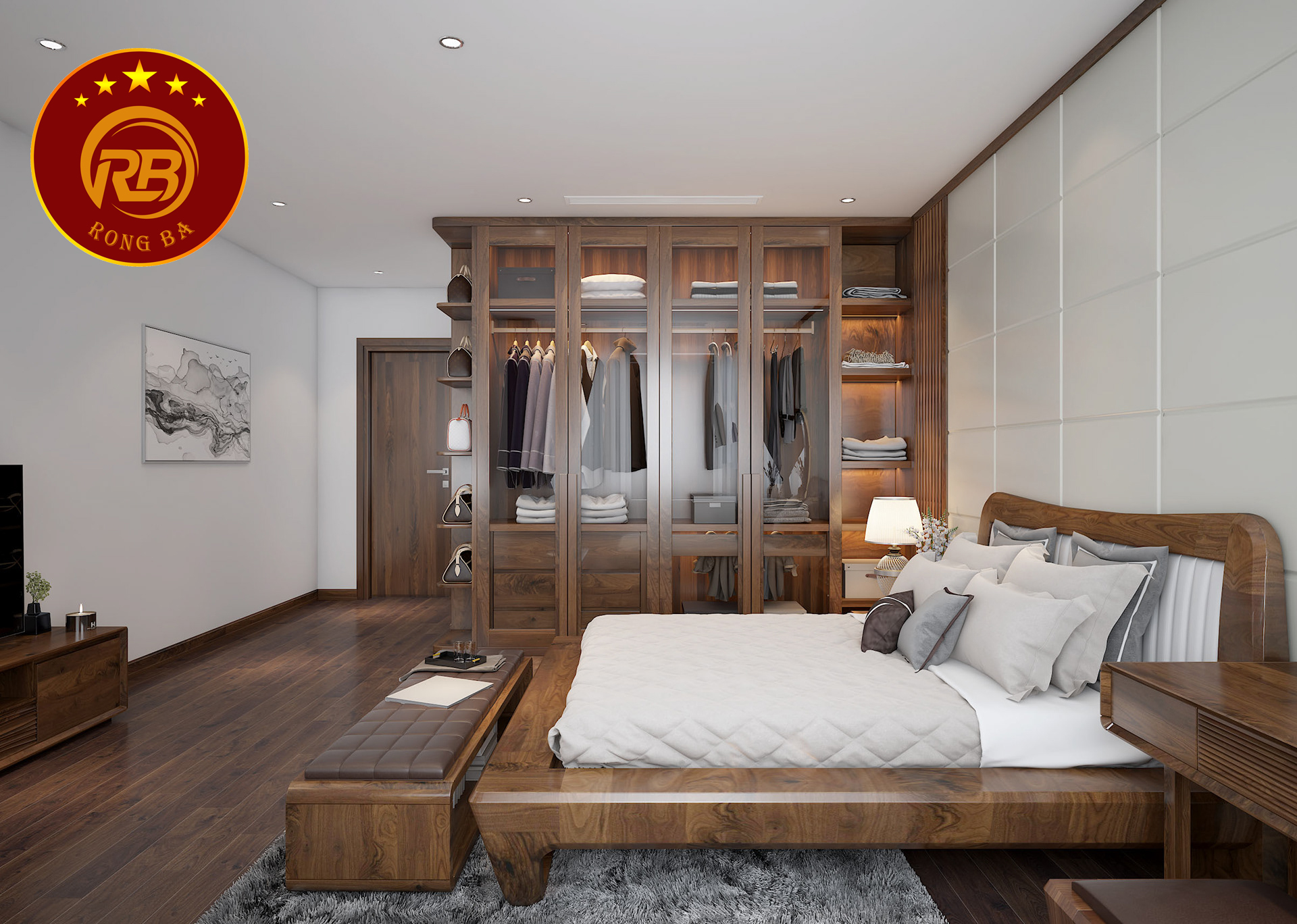 giường ngủ gỗ óc chó tại Hưng Yên