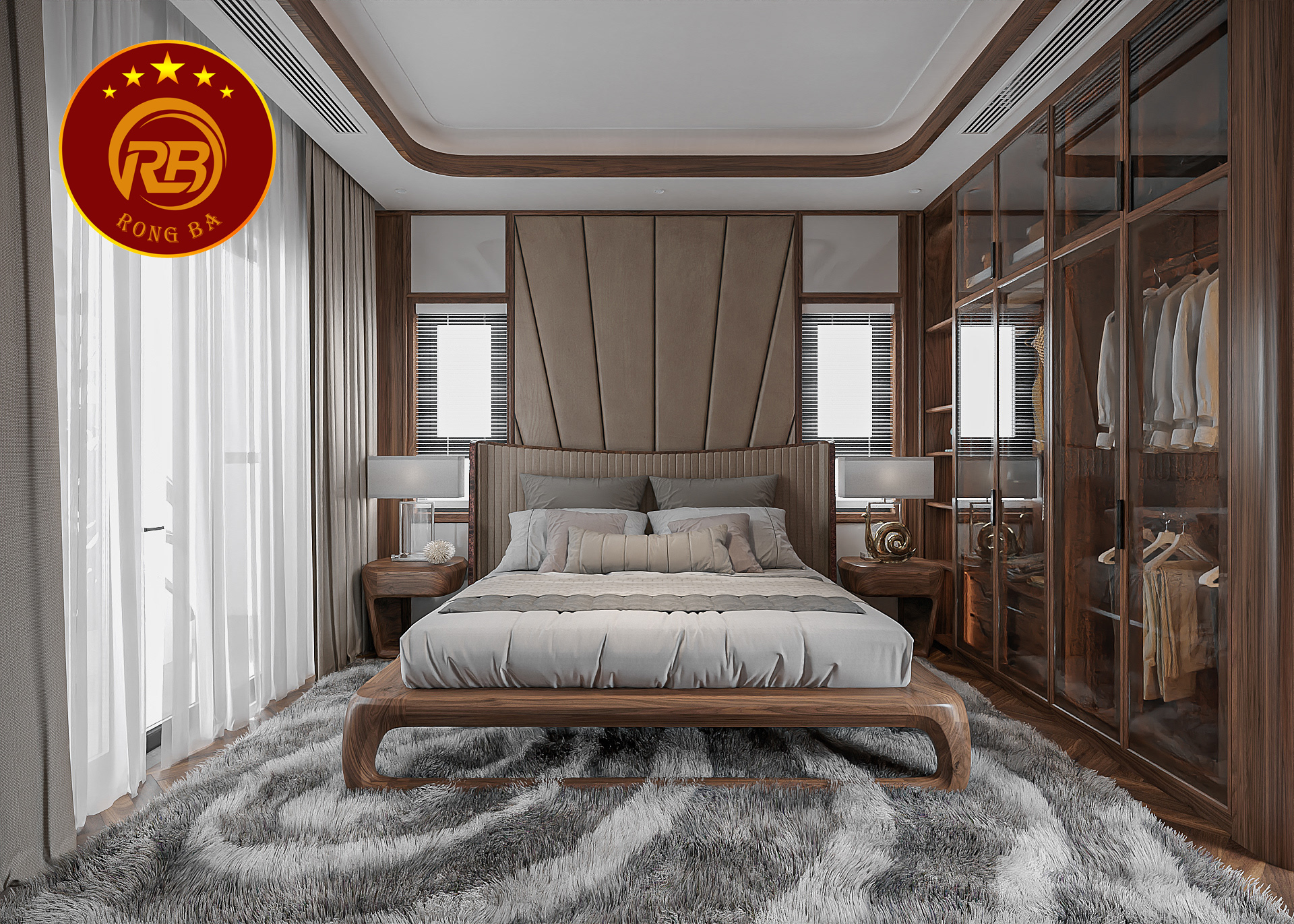giường ngủ gỗ óc chó tại Khánh Hòa