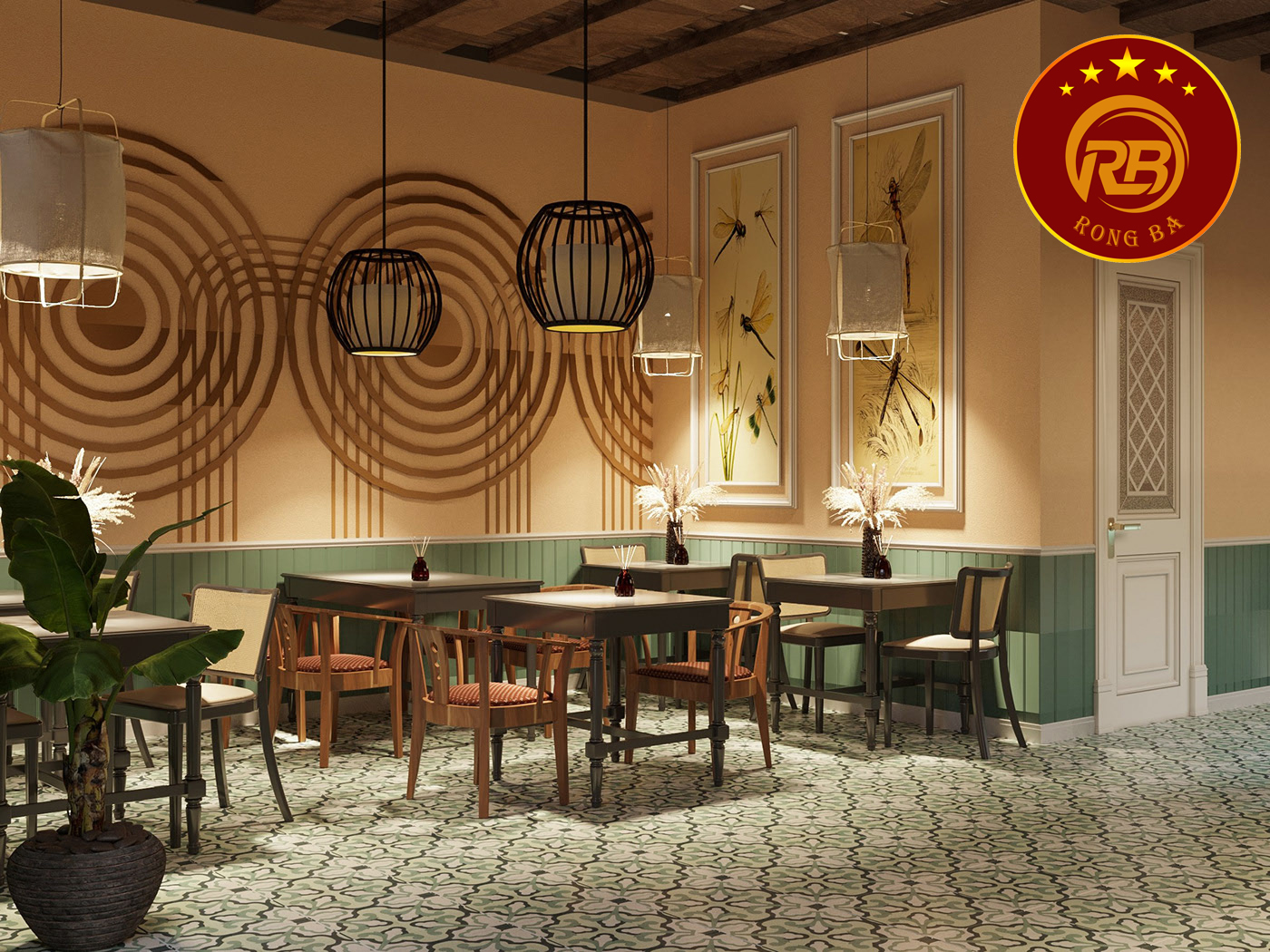 quán cafe phong cách indochine 3