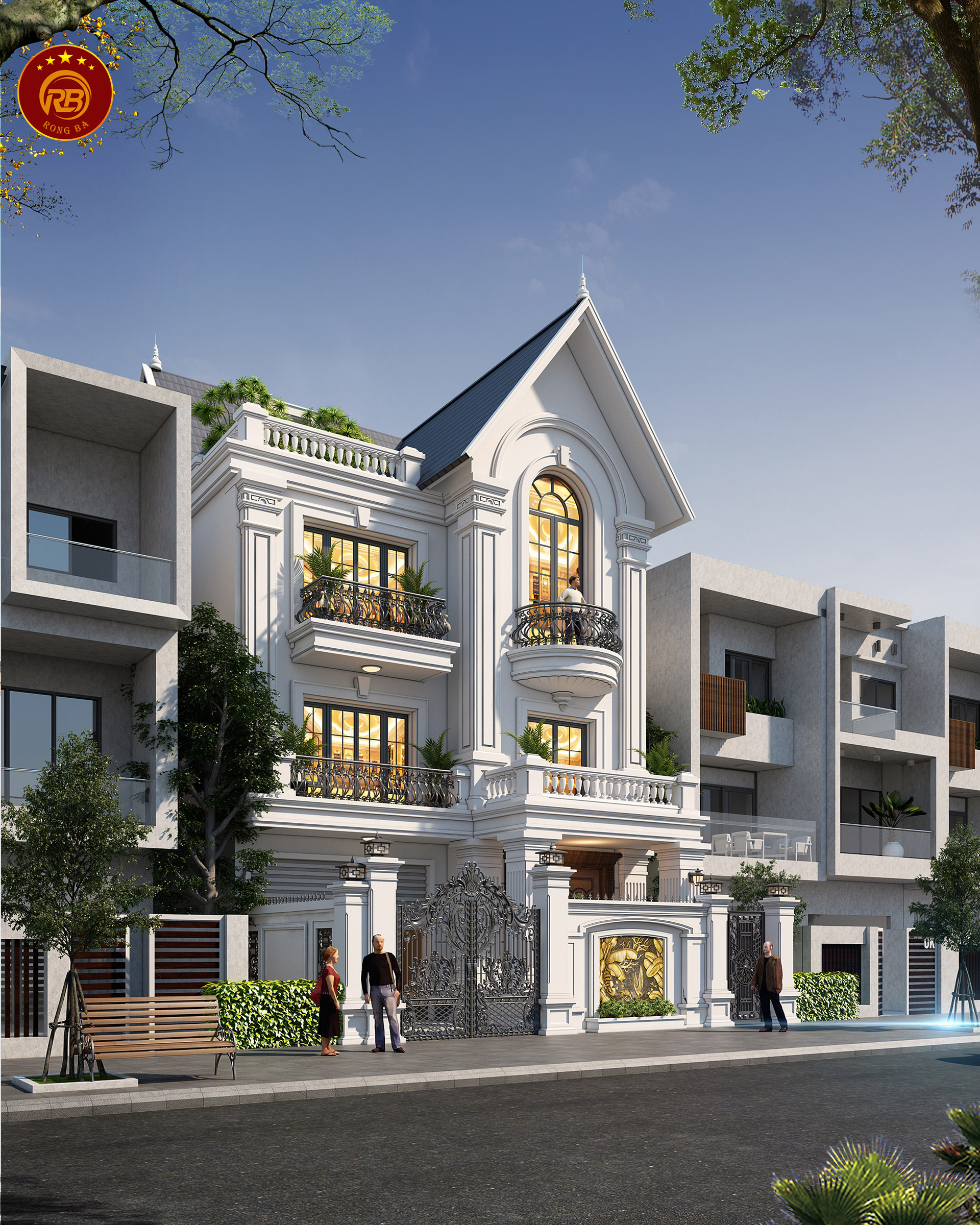 biệt thự 3 tầng tân cổ điển 1