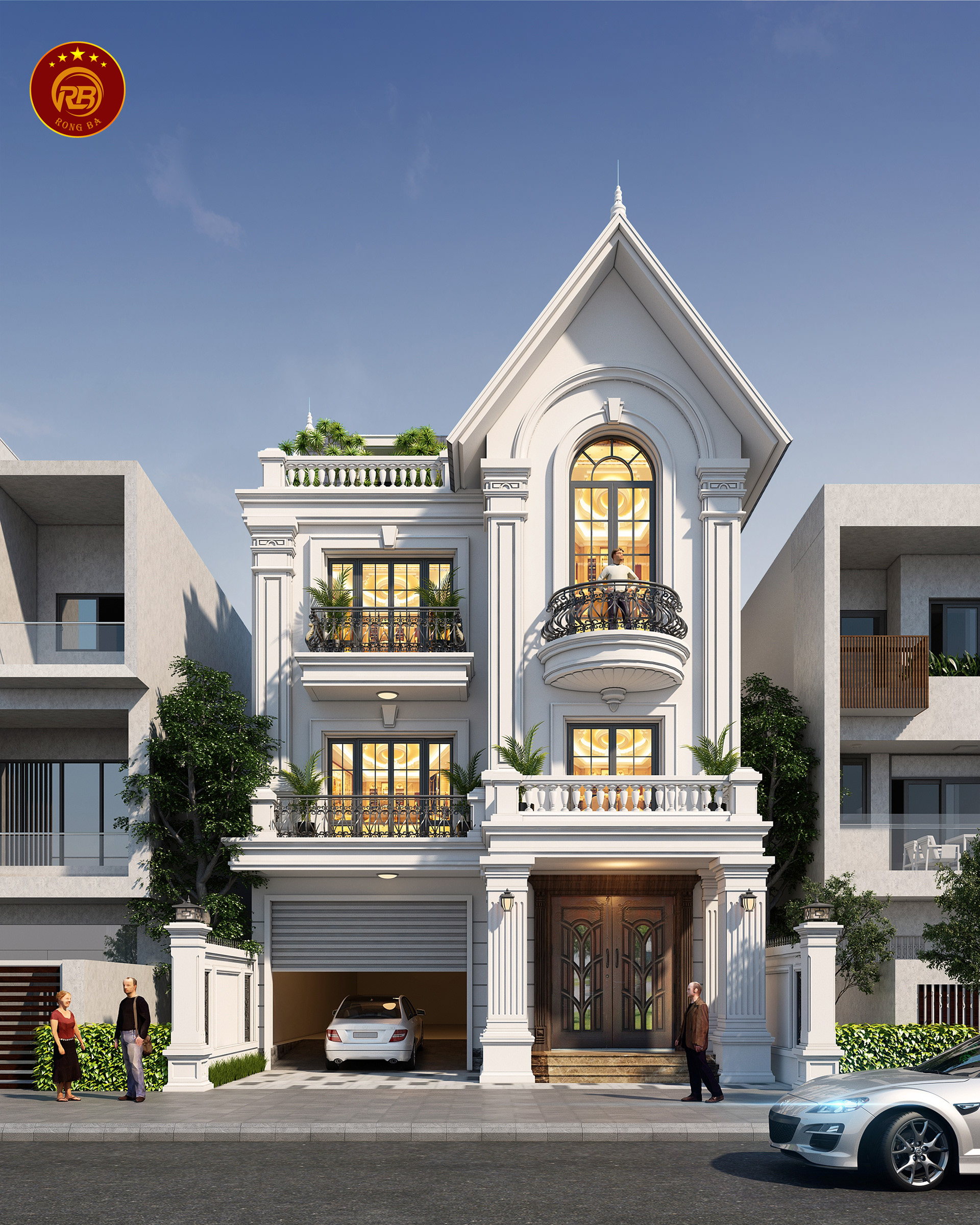 biệt thự 3 tầng tân cổ điển 2